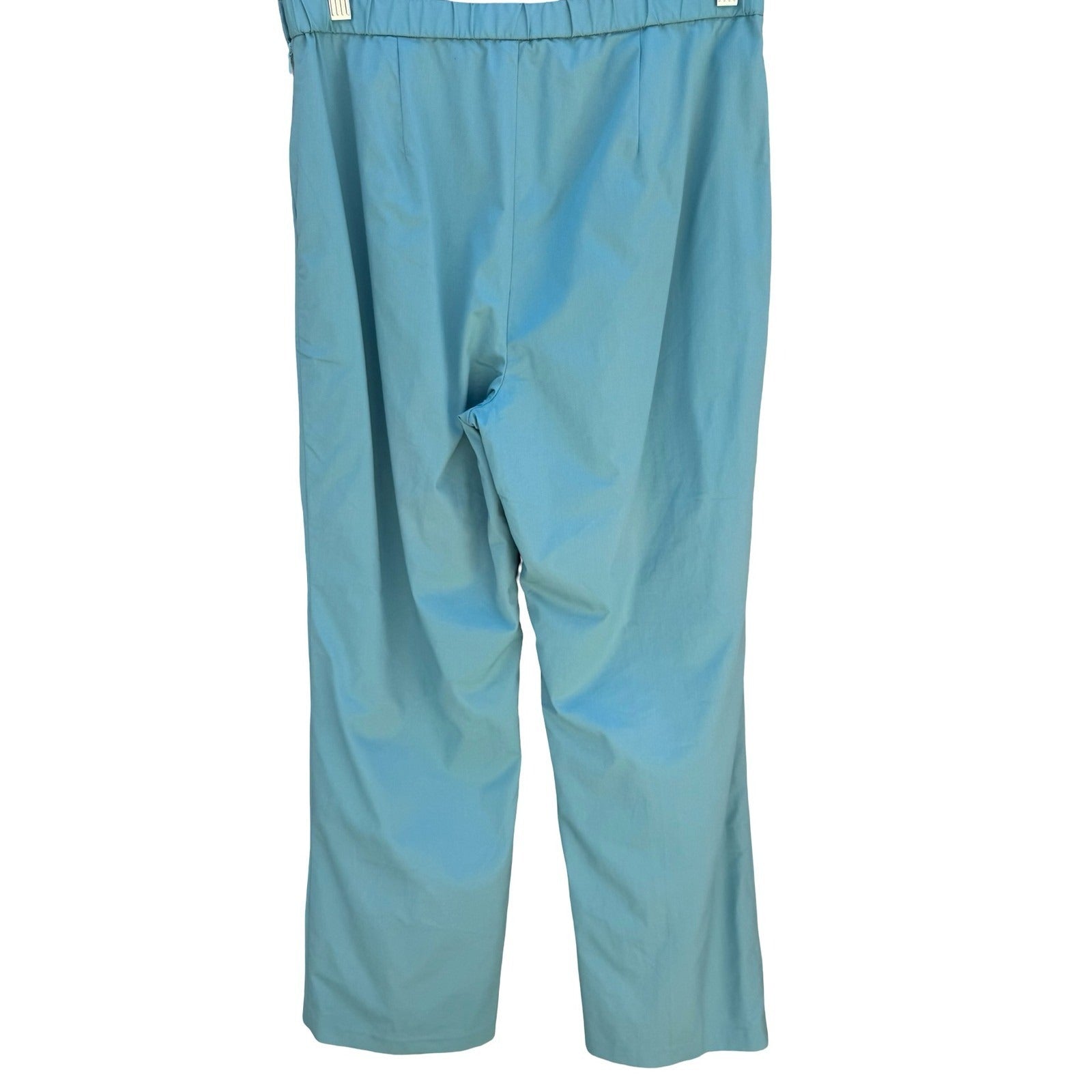 Terry Lewis Turquoise Blue Straight Leg Pants Medium NWT Coastal Minimalist