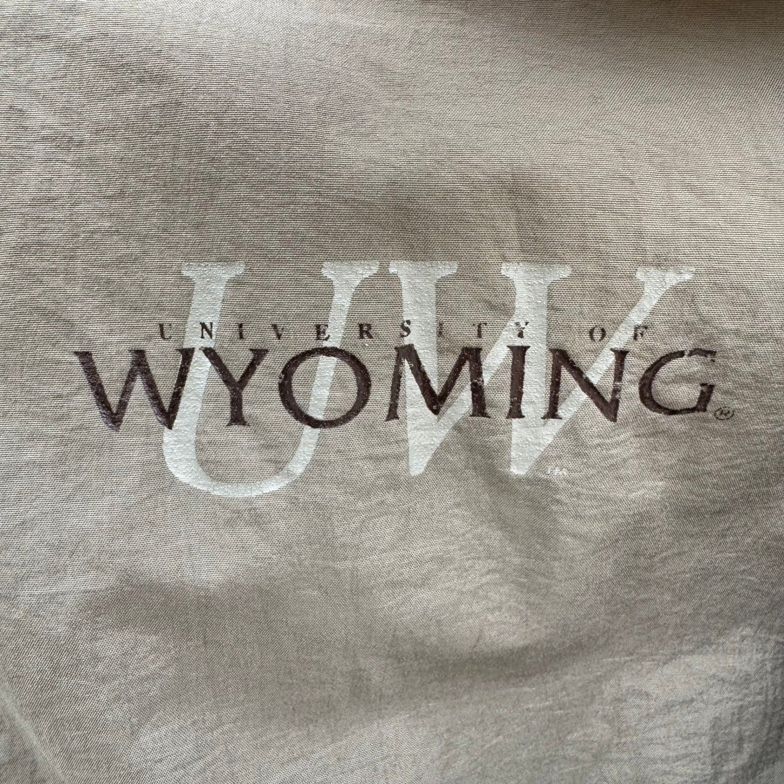 Gear For Sports Vintage University of Wyoming Windbreaker Jacket Green XL Zip Up