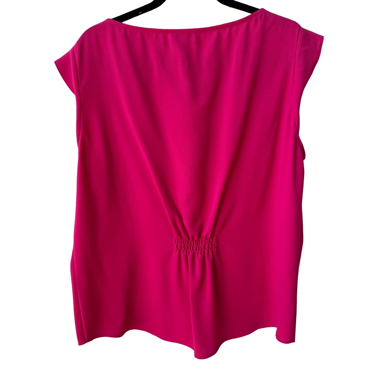 Tahari Arthur S Levine Professional Layering Pink Pleated Workwear Blouse XL NEW