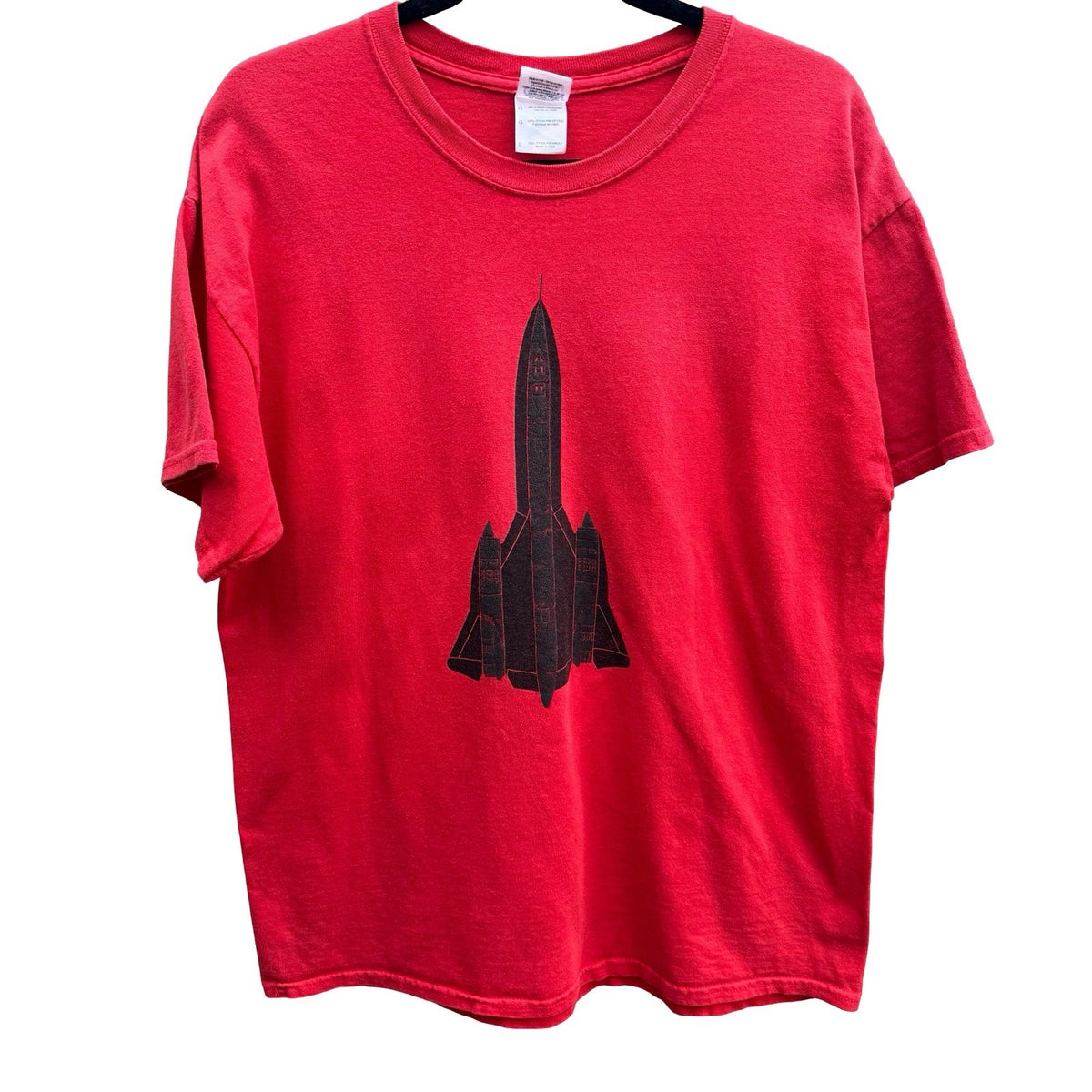Gildan SR-71 Blackbird Sled Driver Aviation Air Force Military Graphic T-Shirt L