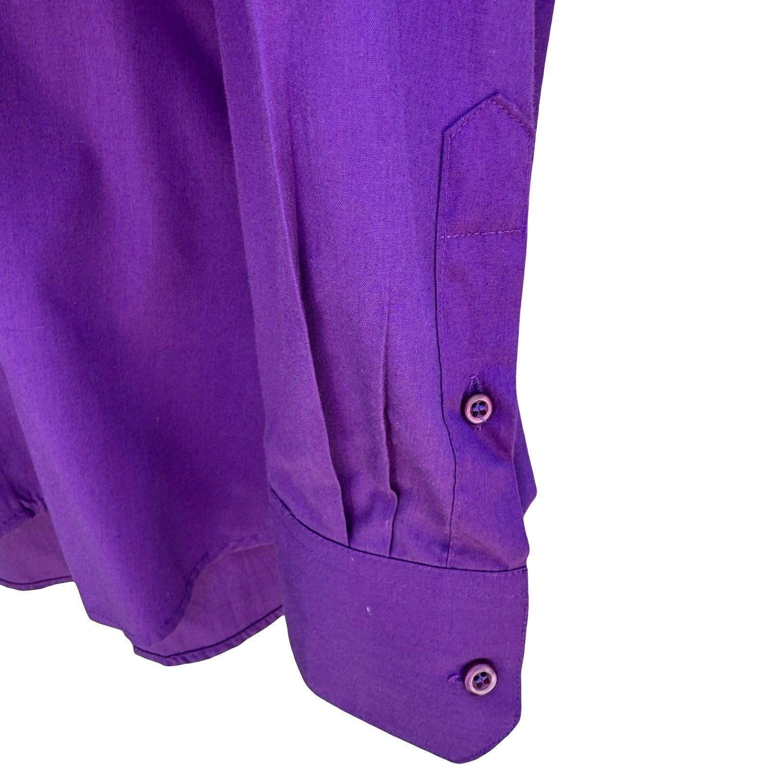 Berlioni Italy Vintage Business Professional Dress Shirt Purple Mens XL Office