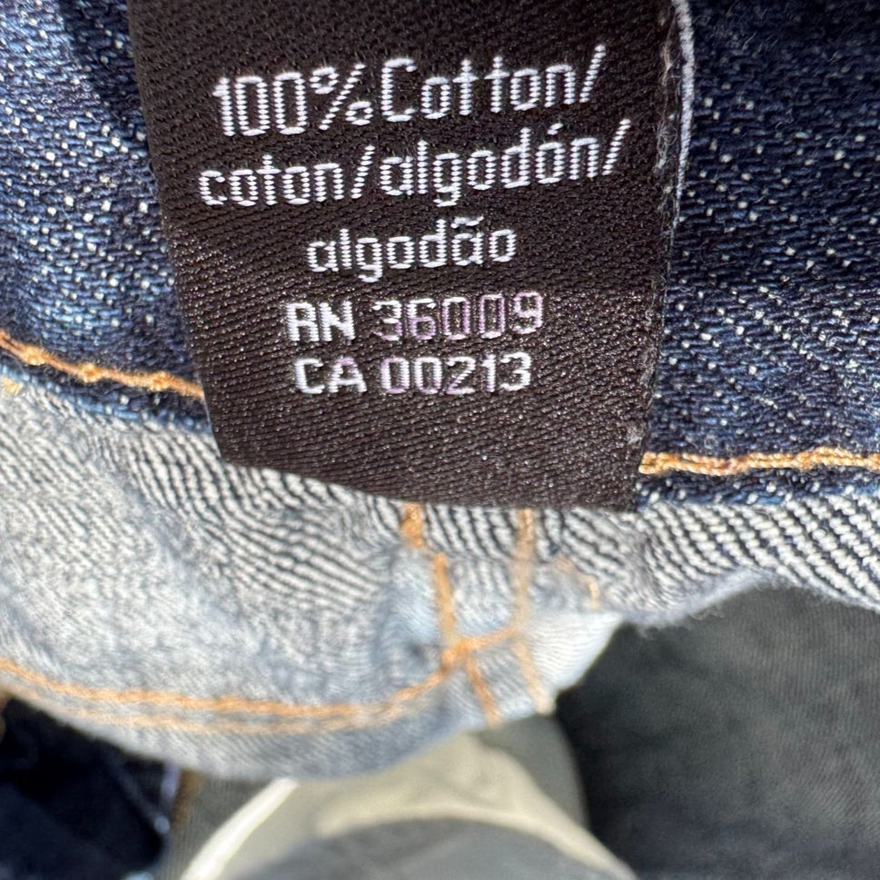 Calvin Klein Mens Dark Wash Relaxed Fit Cotton Straight Leg Denim Jeans 32x32