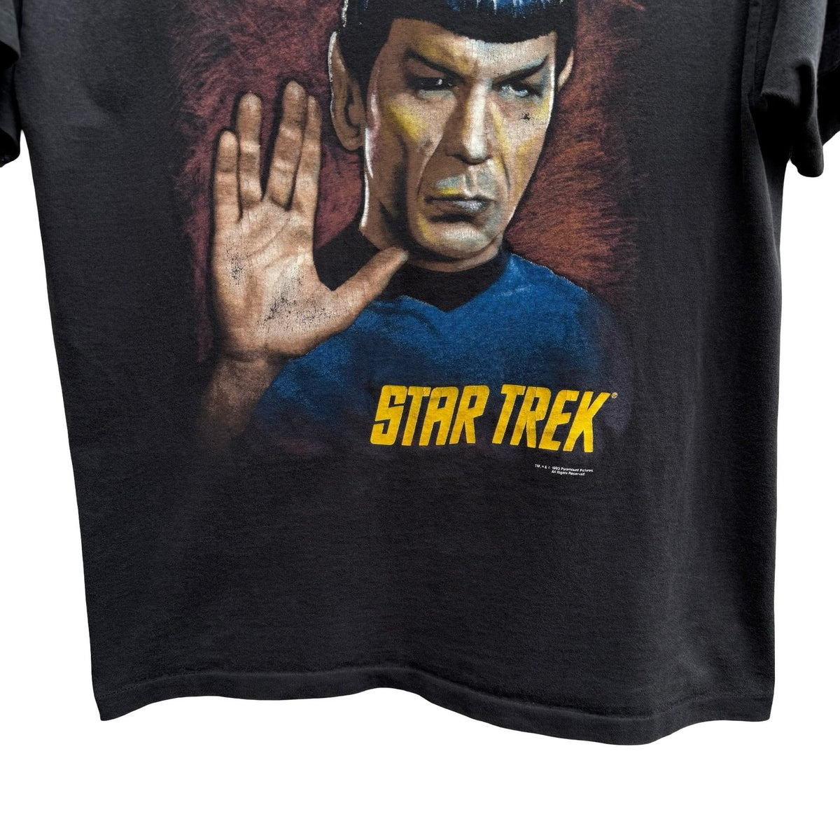 Star Trek Vintage 1993 Sports Stuff Spock Live Long And Prosper Shirt Black L