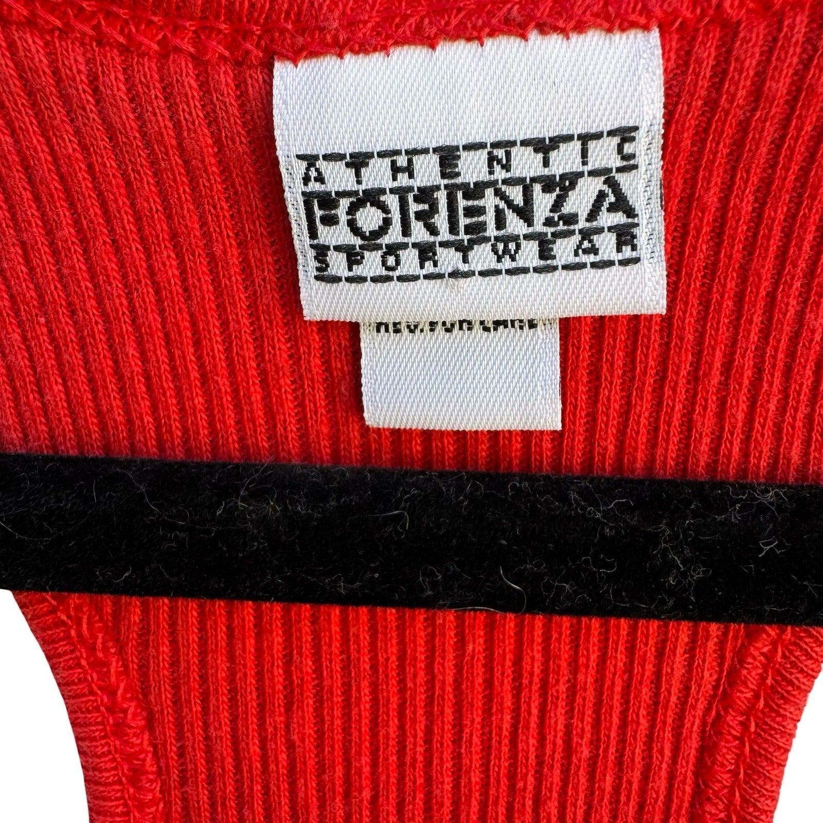 Forenza Sportswear Vintage Womens Red Ribbed Racerback Tank Top Made USA Small