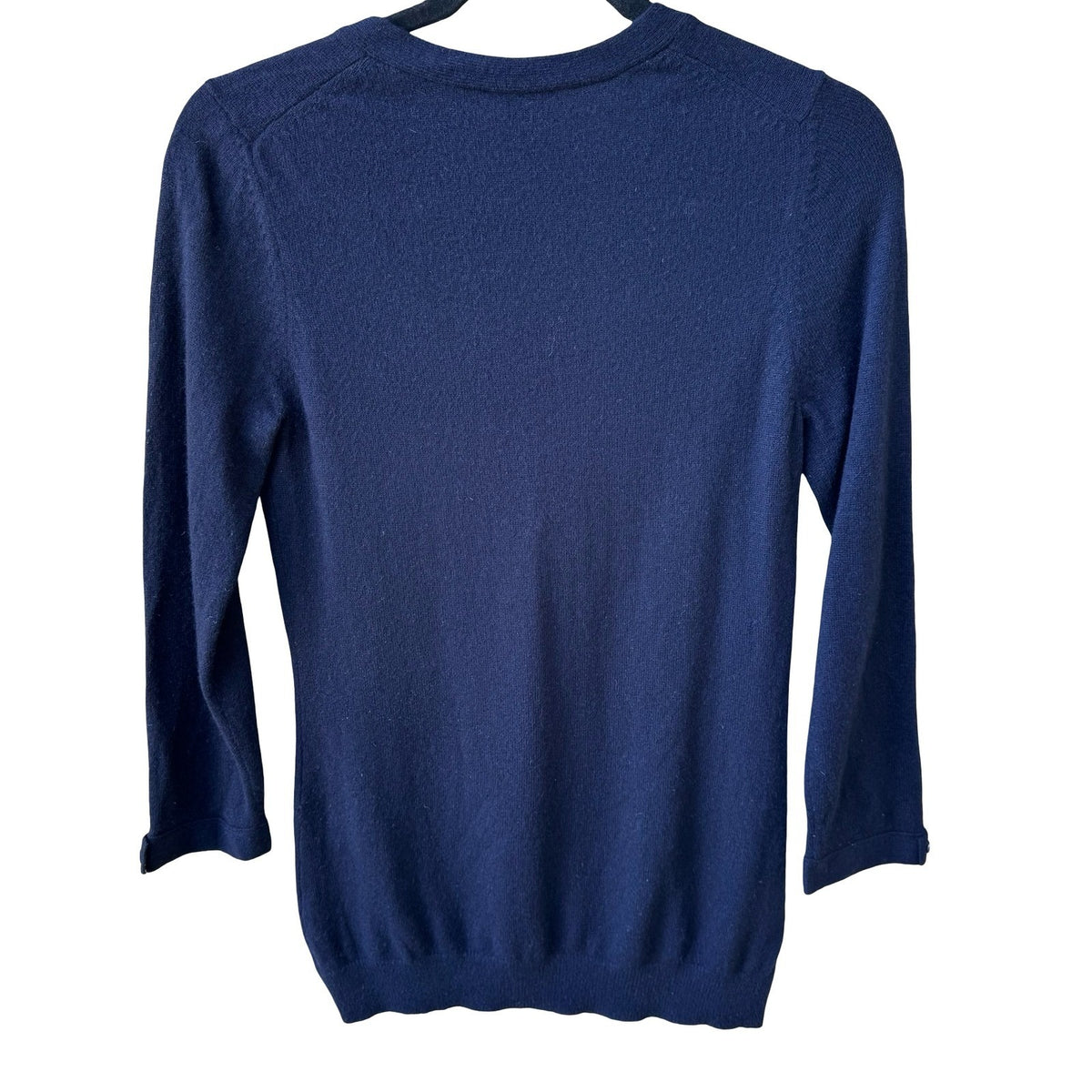 Theory Lindsay Cashmere Quiet Luxury Preppy Minimalist Capsule Sweater Navy M
