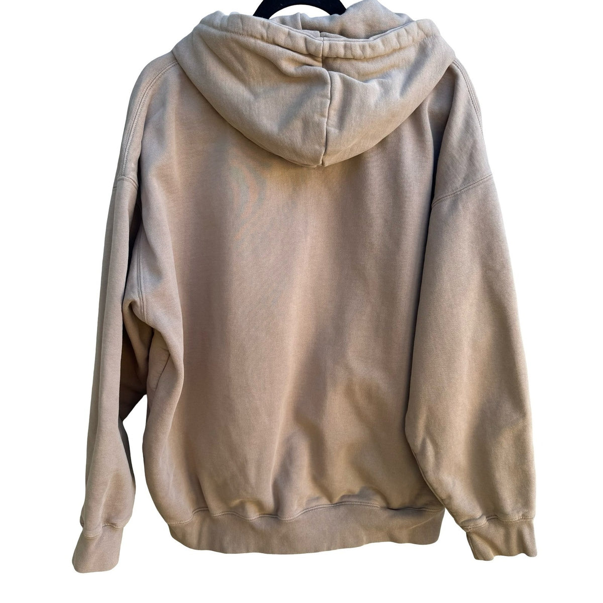 Brandy Melville Y2K Christy Clean Girl Oversized Zip Up Hoodie Tan Womens OS
