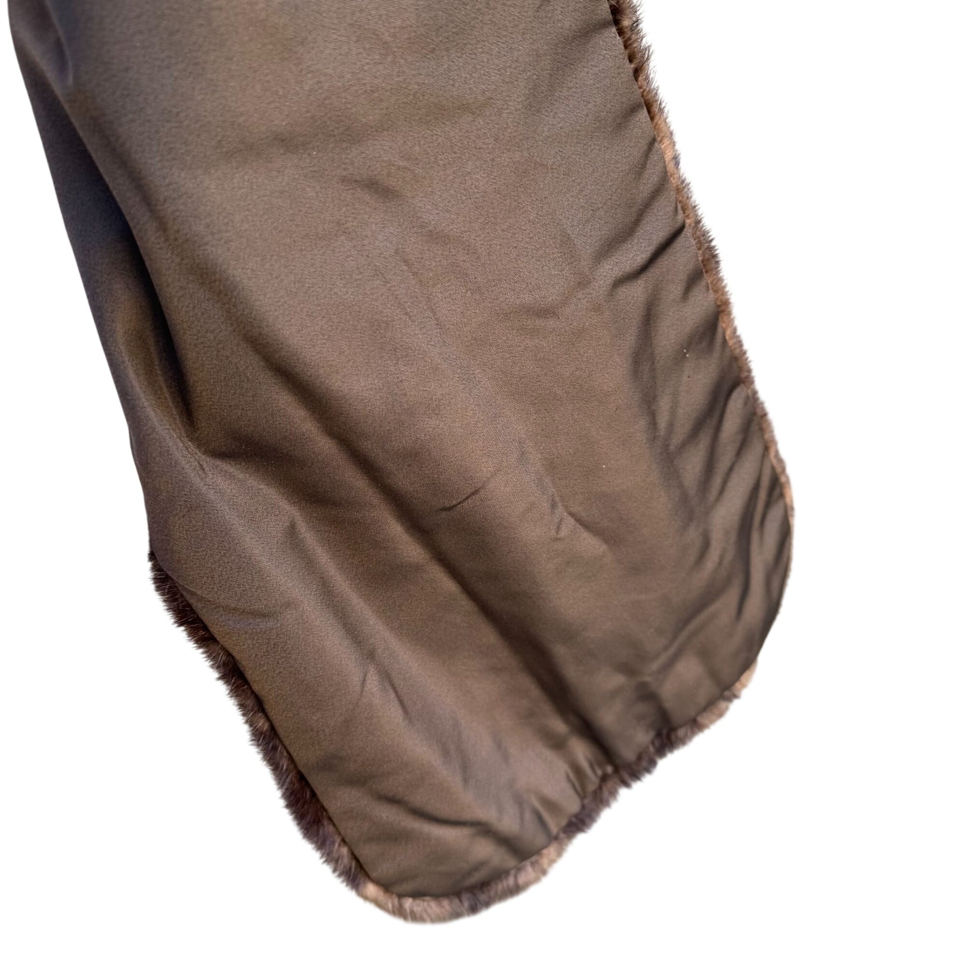 Robinsons California Vintage Brown Fur Stole Shawl Wrap Elegant Retro Fashion OS