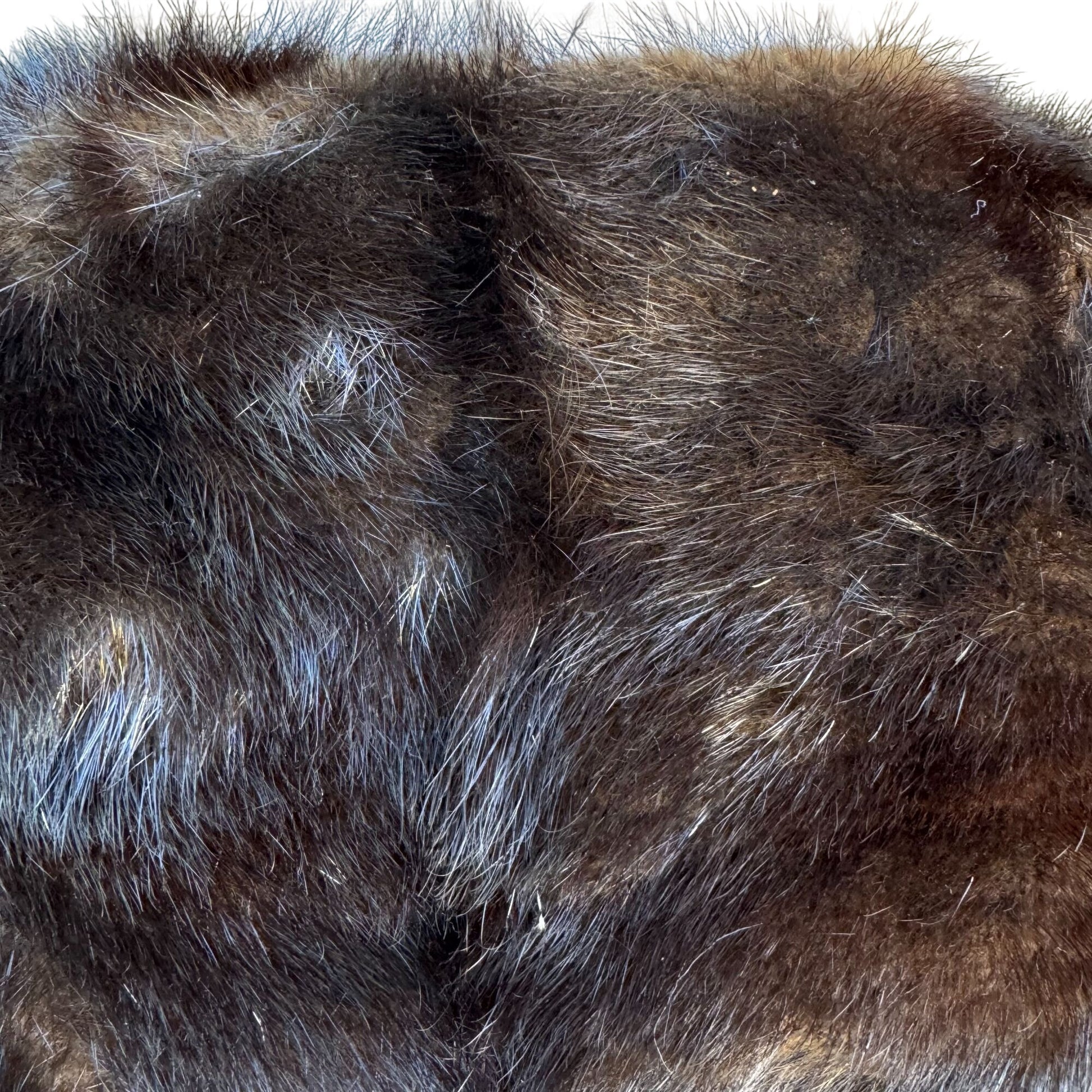 Robinsons California Vintage Brown Fur Stole Shawl Wrap Elegant Retro Fashion OS