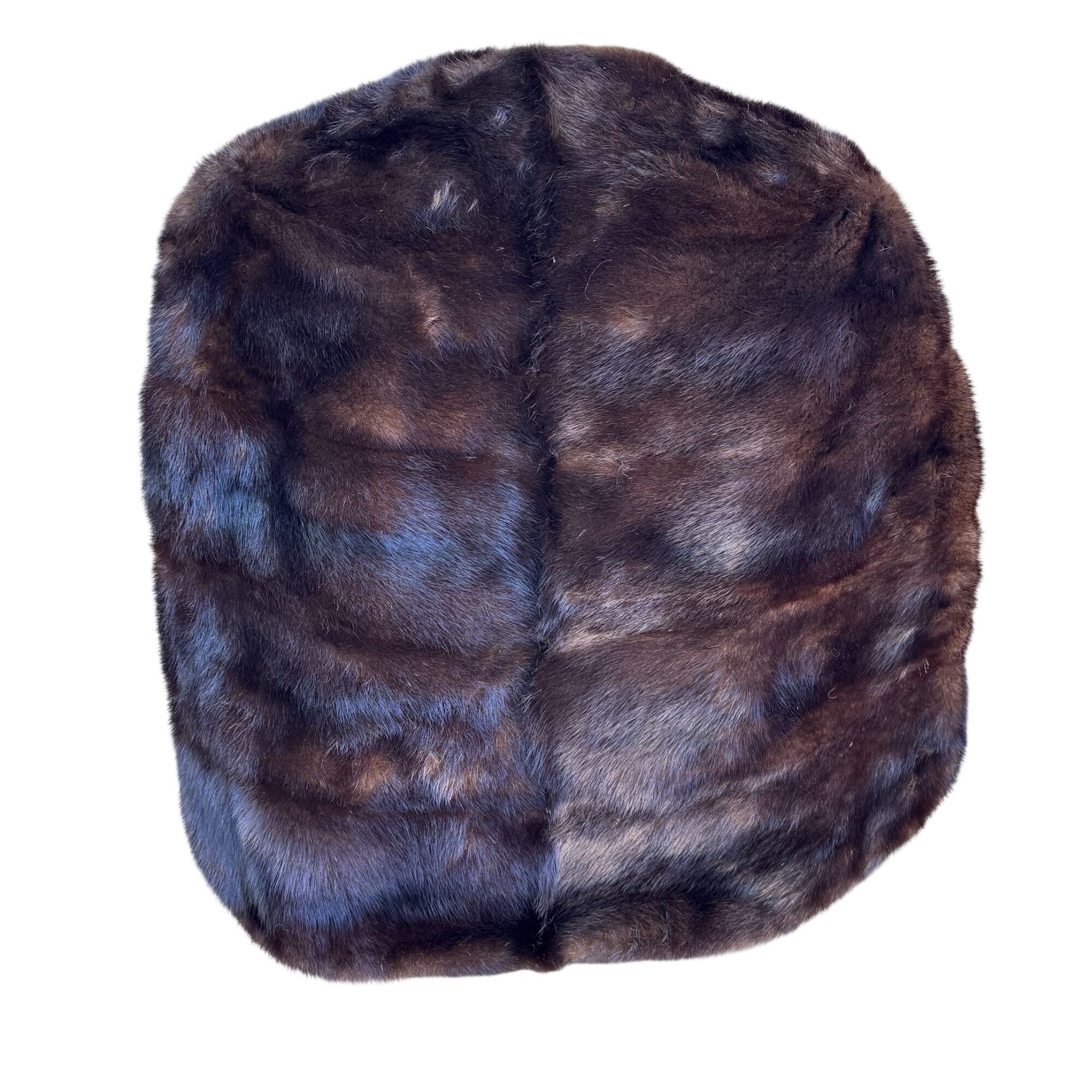 Robinsons California Vintage Brown Fur Stole Shawl Wrap Elegant Retro Fashion OS