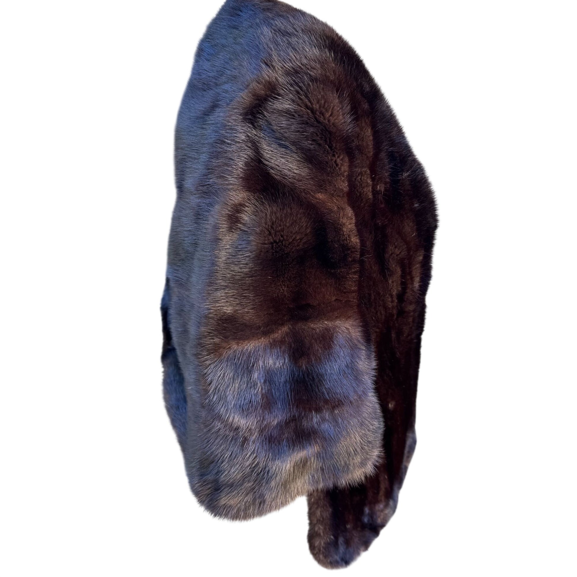 Robinsons California Vintage Brown Fur Stole Shawl Wrap Elegant Retro Fashion OS