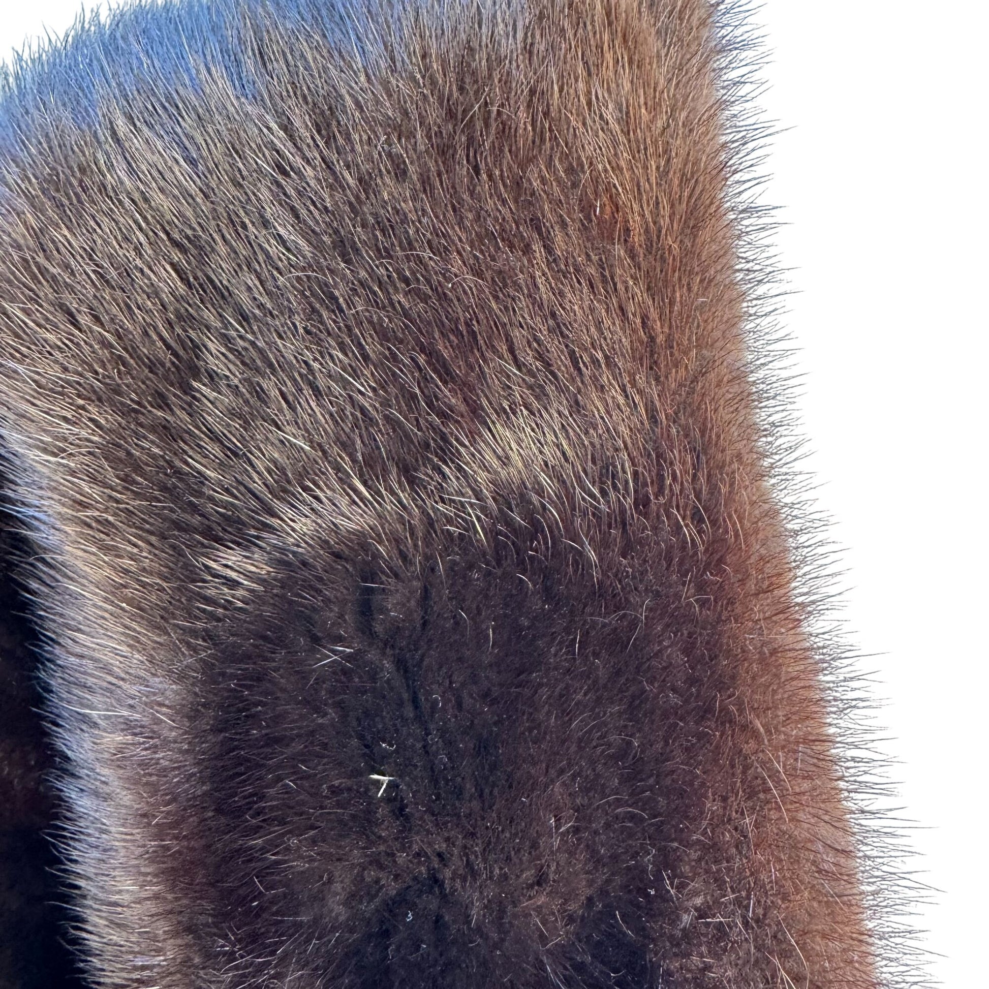 Robinsons California Vintage Brown Fur Stole Shawl Wrap Elegant Retro Fashion OS