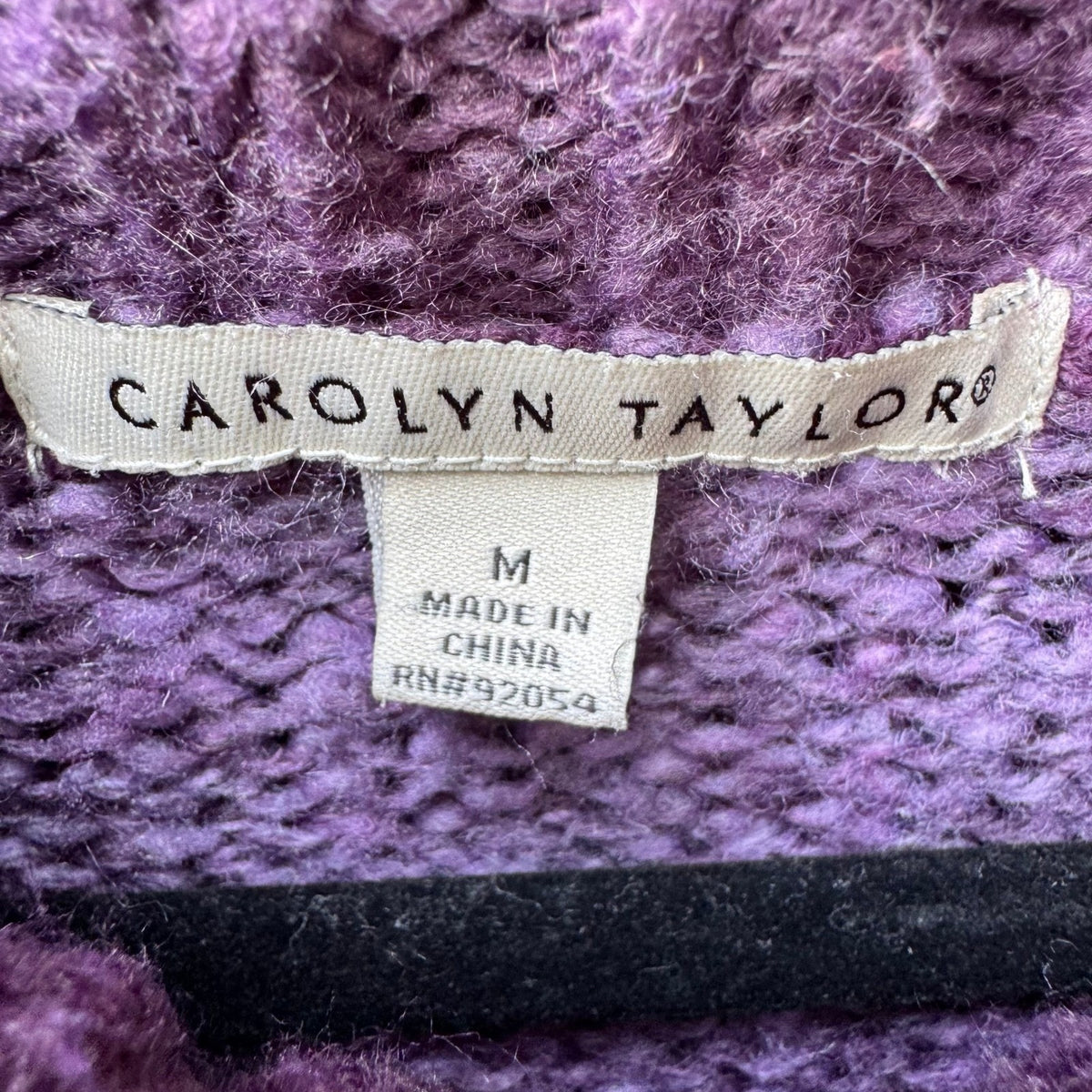 Carolyn Taylor Whimsygoth Fairycore Boho Ombre Belted Cowl Neck Sweater Purple M