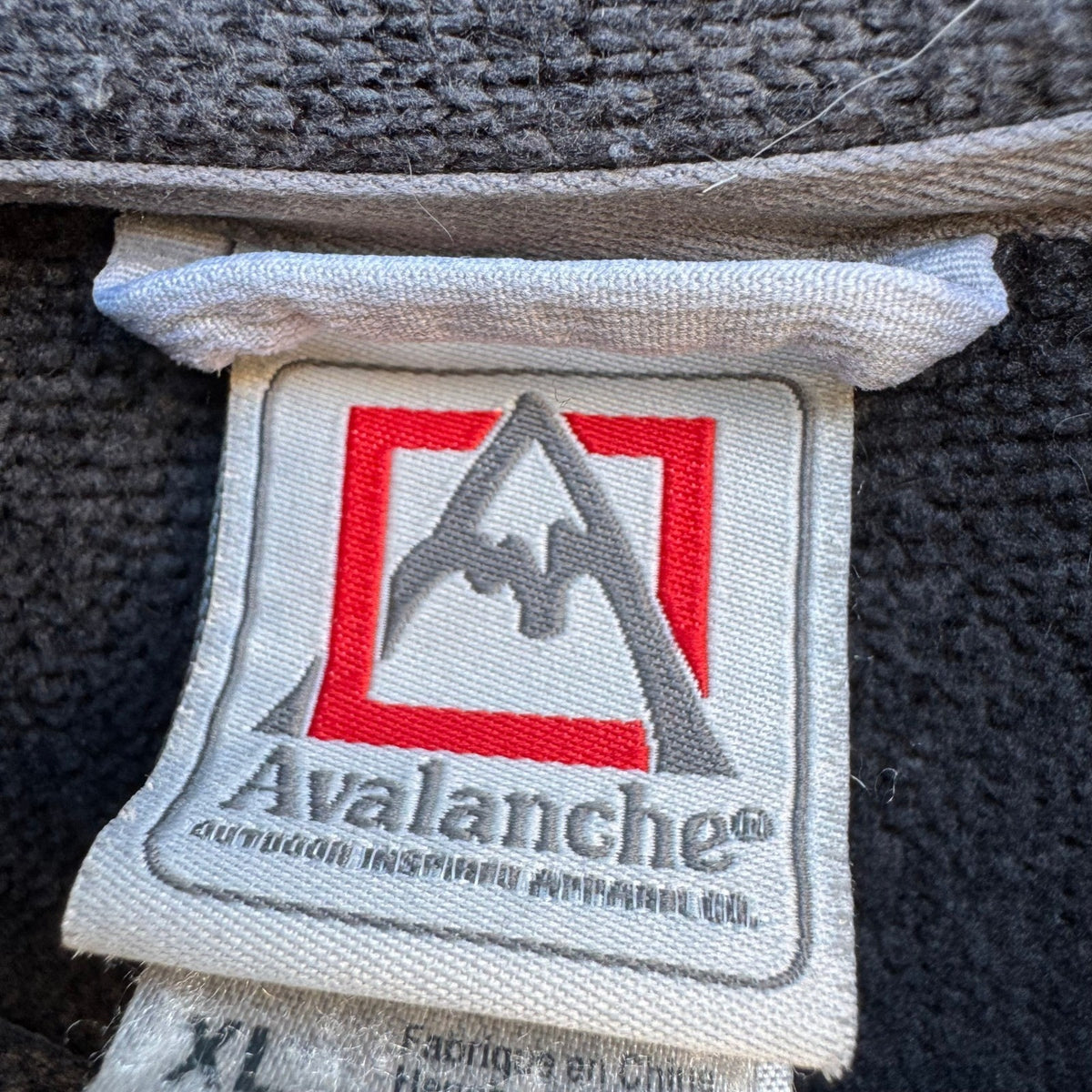 Avalanche Gorpcore Utility Zip Fleece Lined Sweater Knit Jacket Gray Mens XL