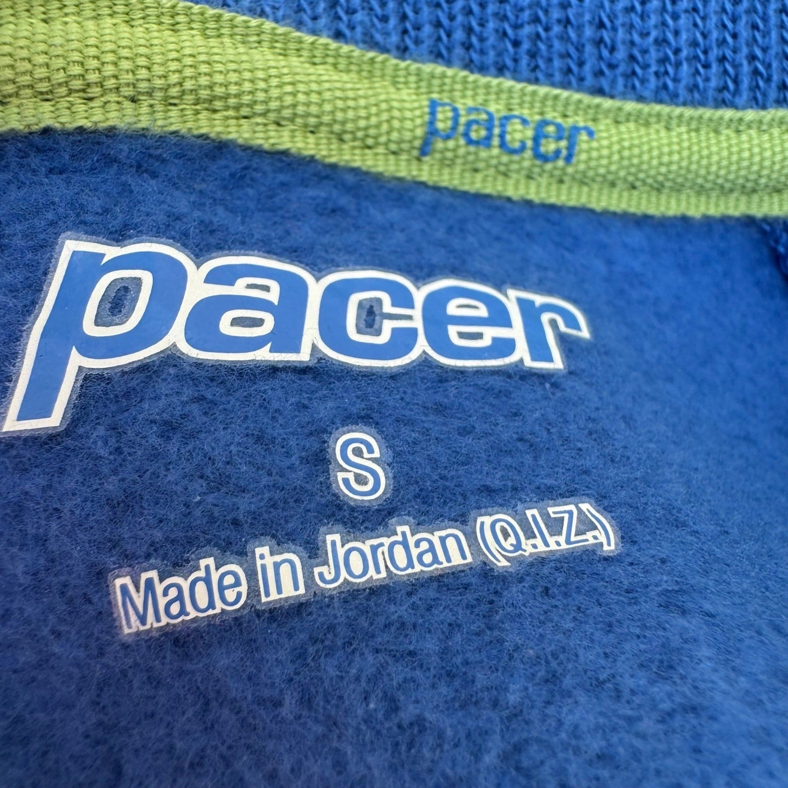 Pacer by Karen Scott Blue Fleece Sweatsuit Set Crewneck Sweatpants Womens PS NEW