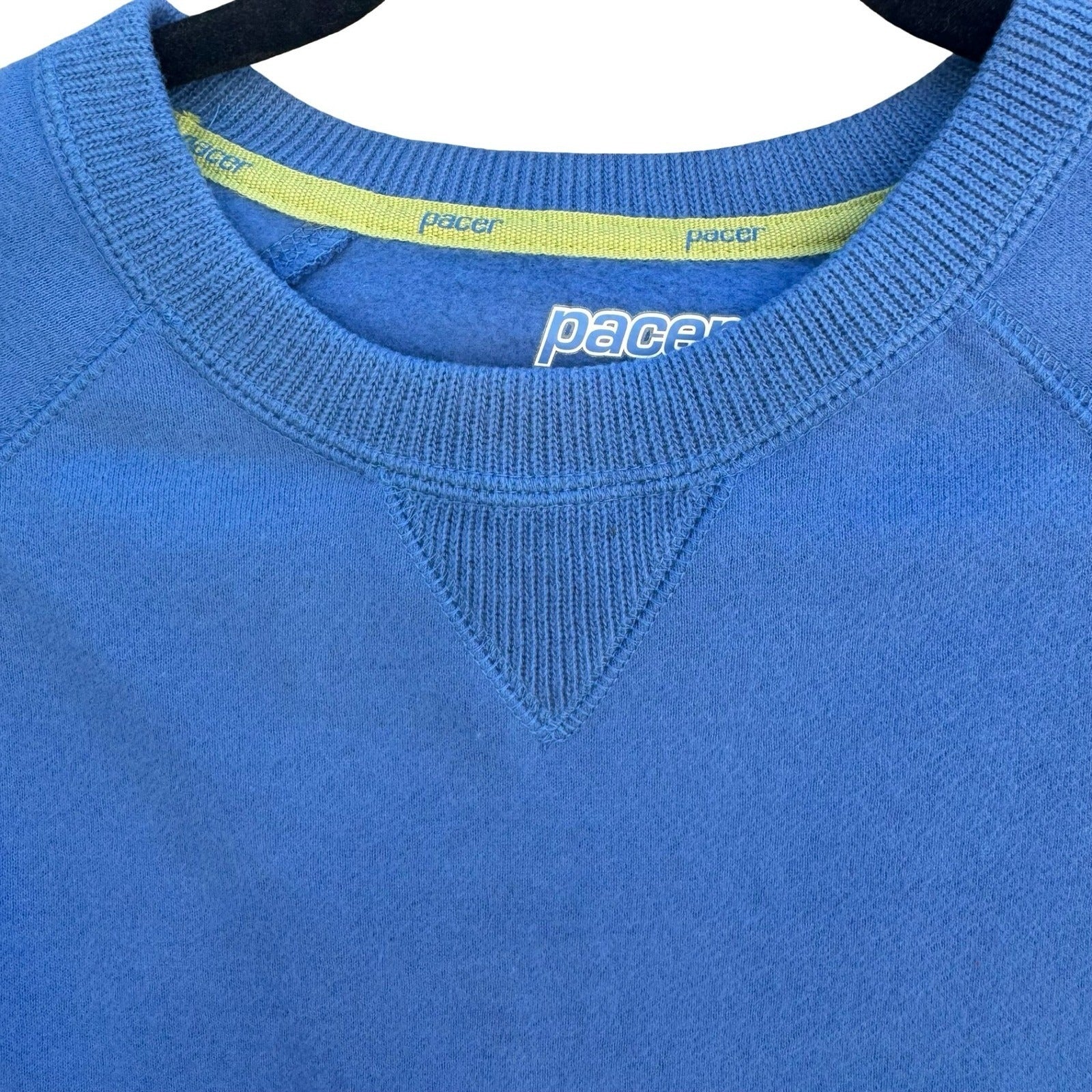 Pacer by Karen Scott Blue Fleece Sweatsuit Set Crewneck Sweatpants Womens PS NEW