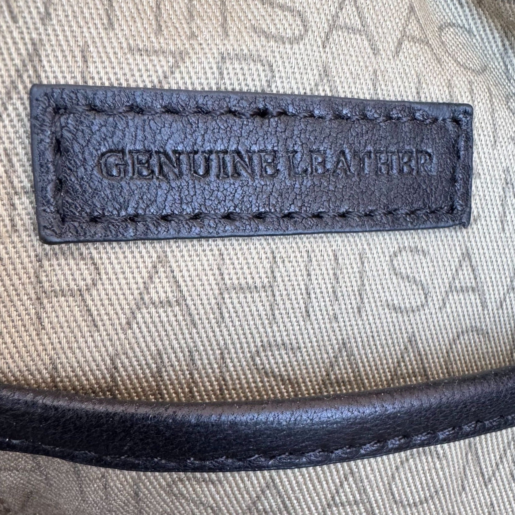 Isaac Mizrahi Black Quilted Leather Crossbody Bag Gold Chain Strap Tassel Accent