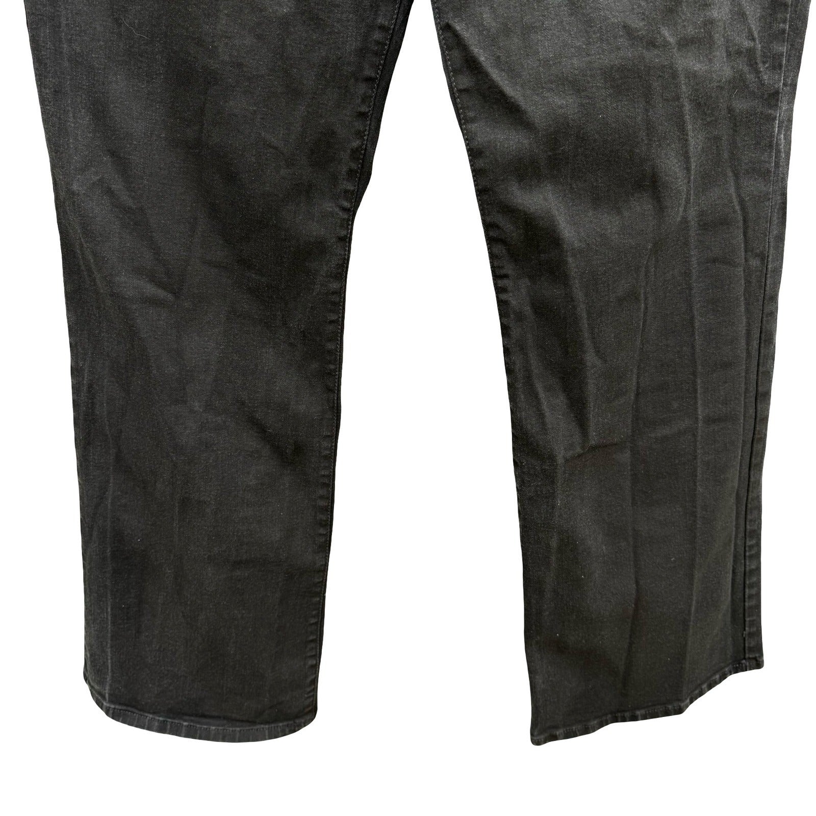 Levis 512 Perfectly Slimming Straight Leg Jeans Black Stretch Denim Size 18M