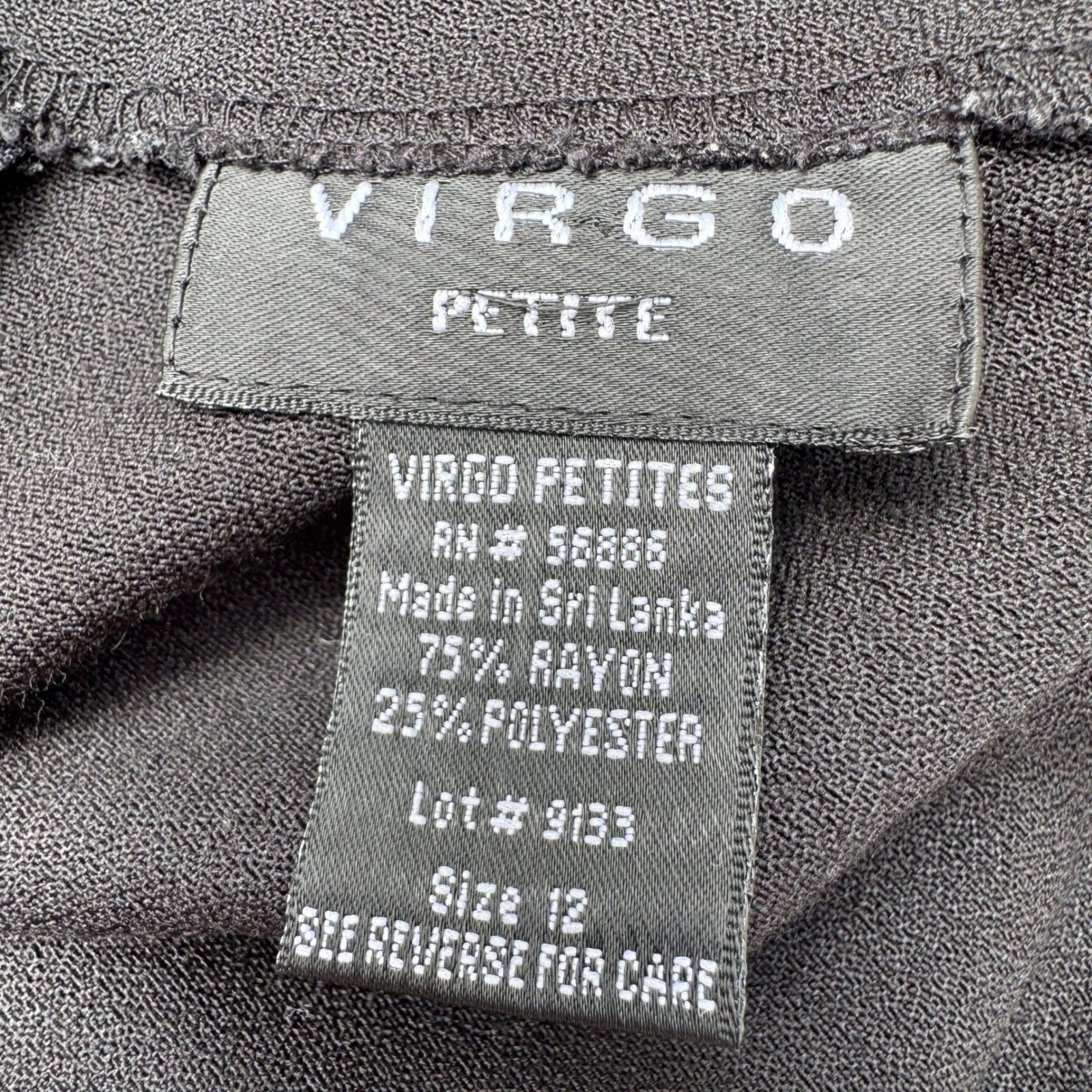Virgo Vintage Black Sleeveless Jumpsuit Size 12P Elastic Waist Wide Leg Pockets