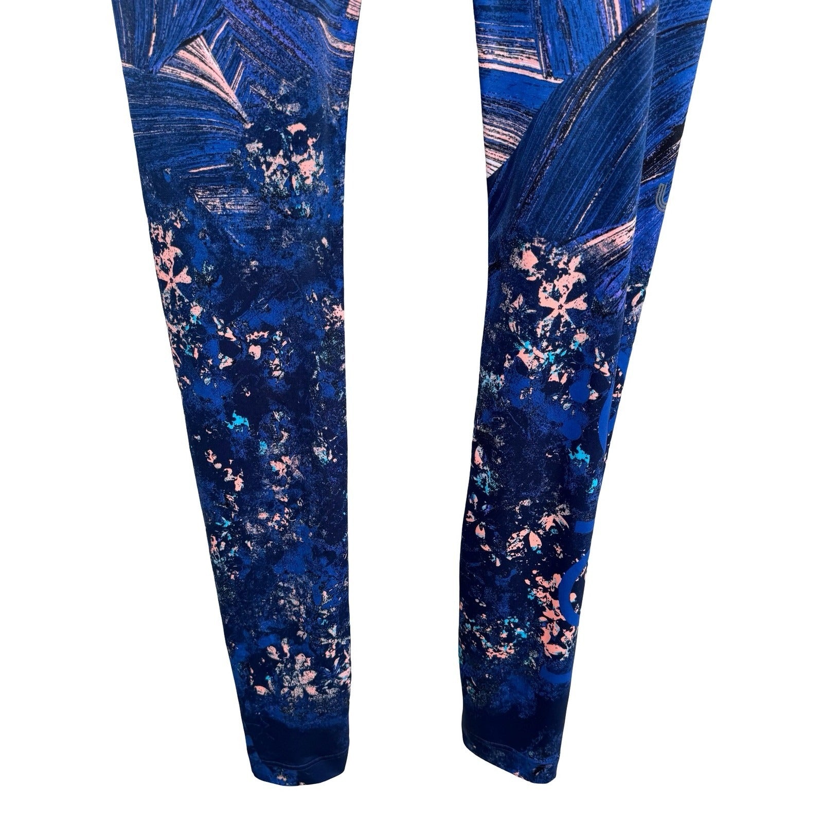 Lole Active Athleisure Yoga Gym Leggings Abstract Floral Navy LSW2713 Womens S