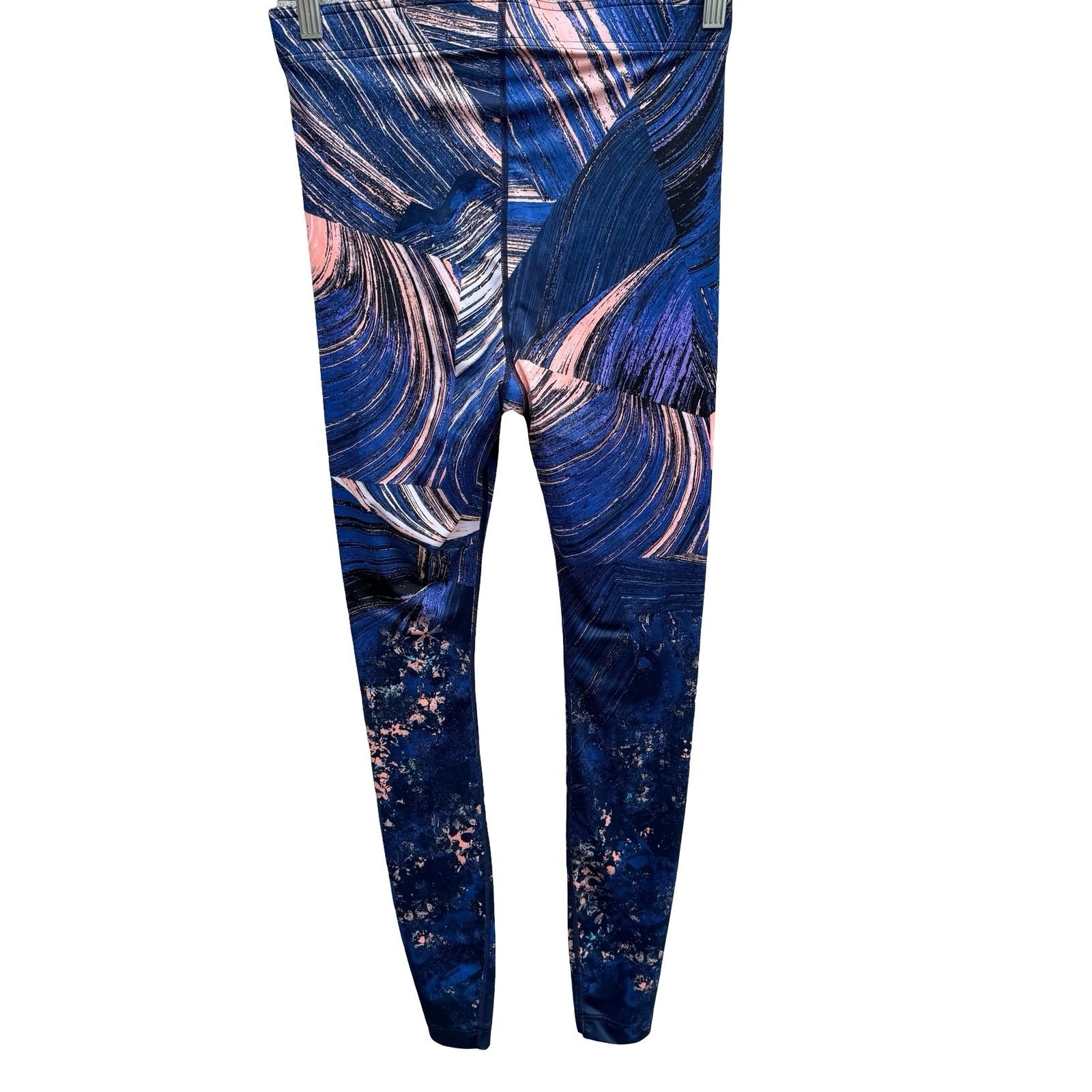 Lole Active Athleisure Yoga Gym Leggings Abstract Floral Navy LSW2713 Womens S