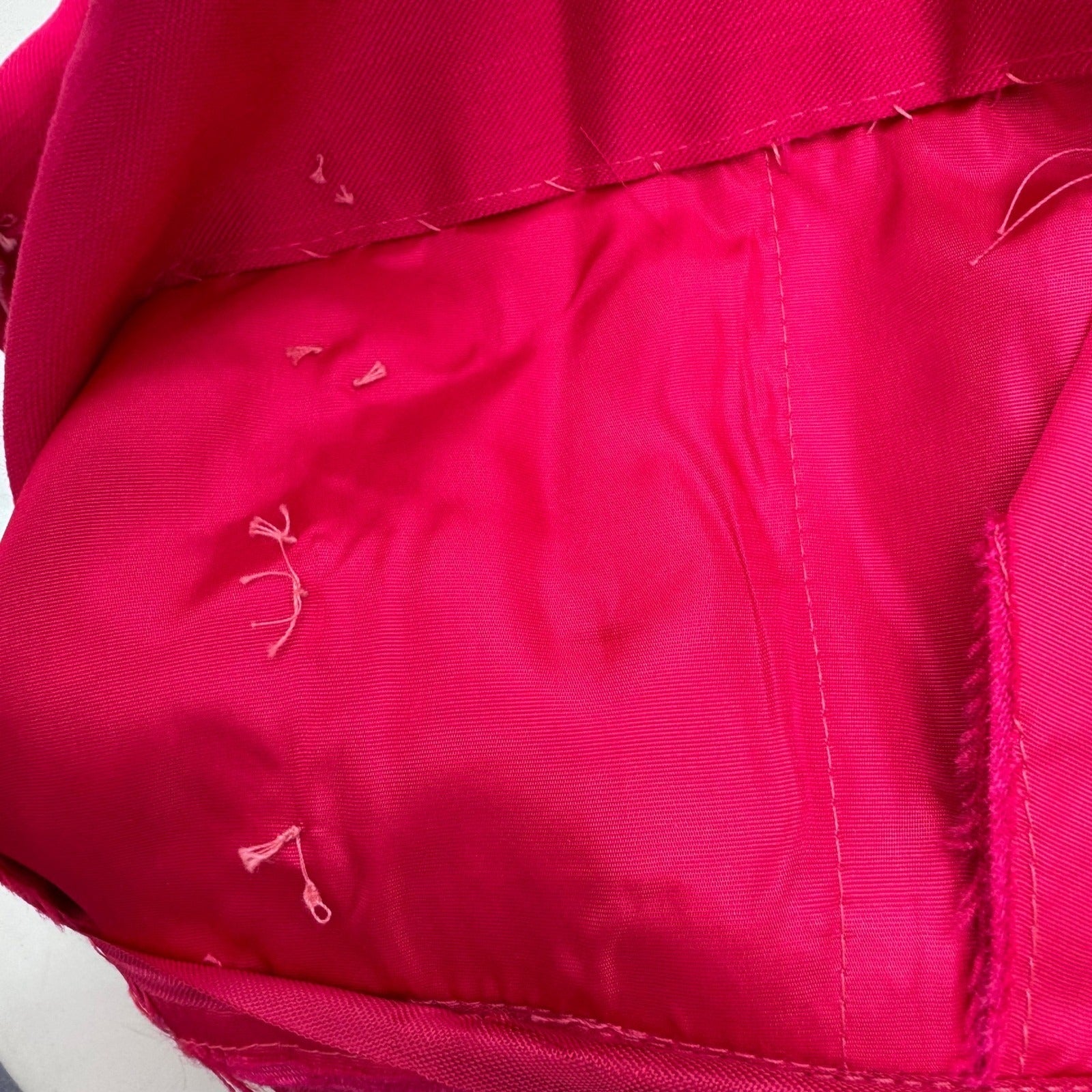 Emma Domb California Vintage 60s Fuchsia Pink Maxi Dress Bow Detail Mod Gown
