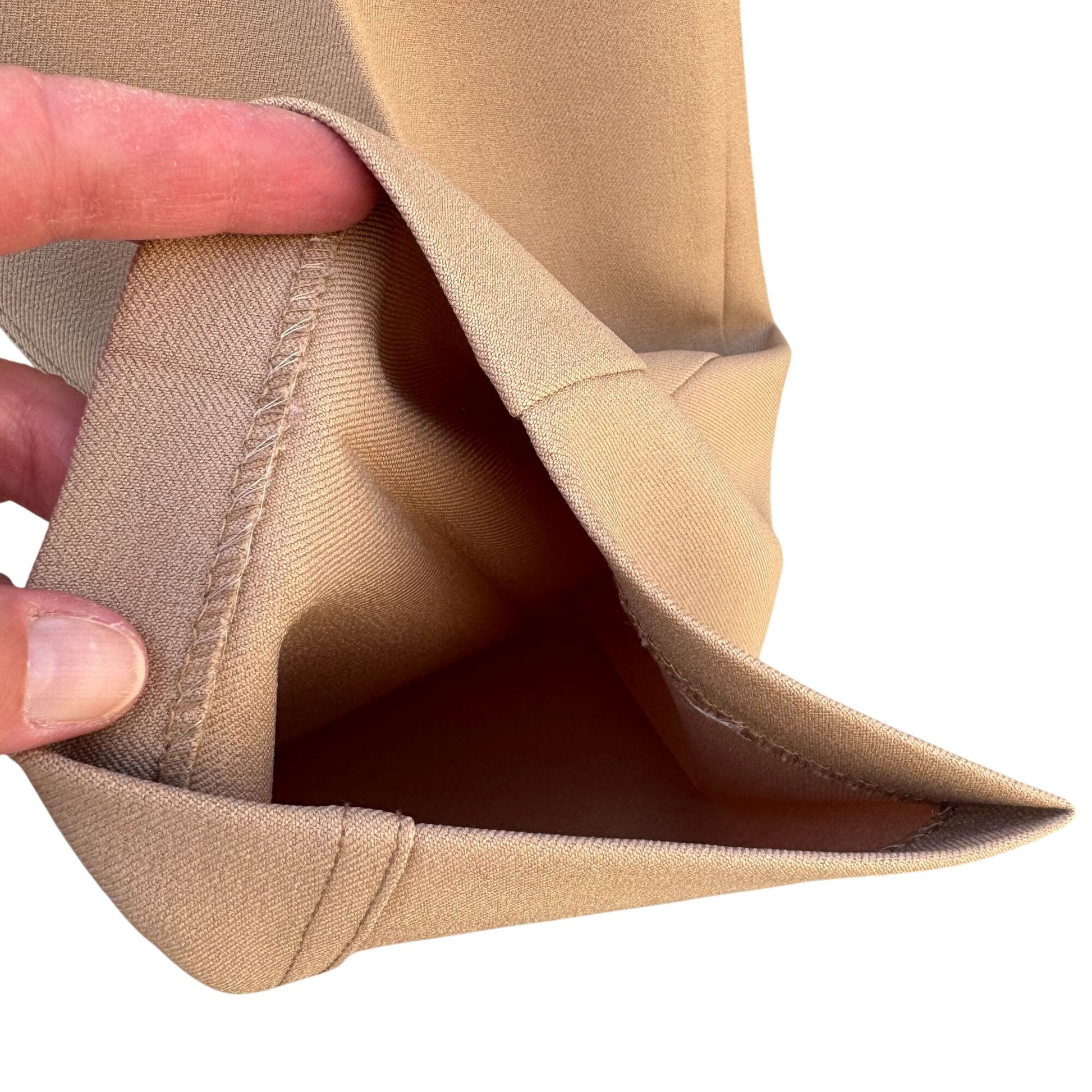 Levi Strauss Vintage 70s Womens Beige Flat Front Straight Leg Dress Pants 29