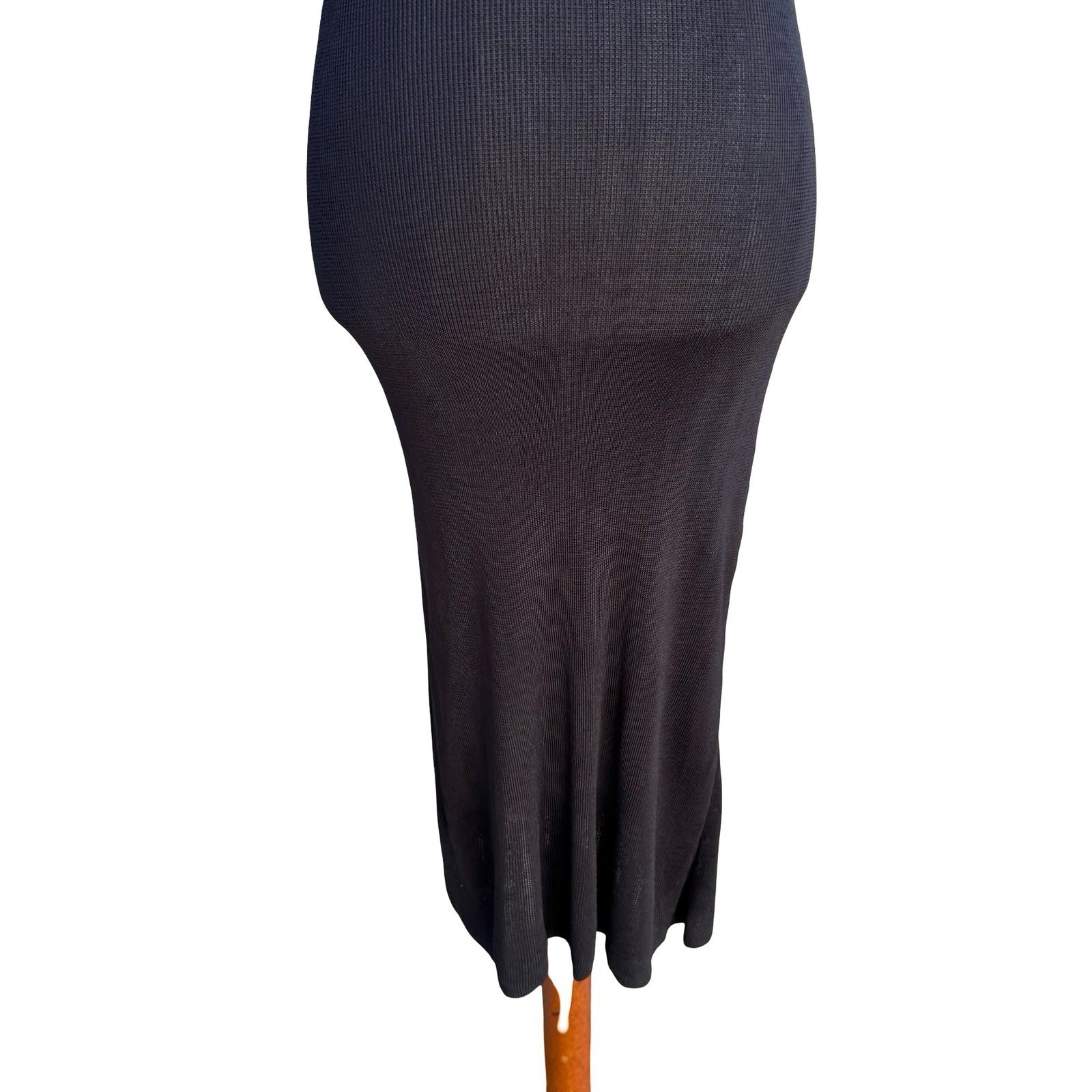 BCBG Max Azria Vintage 90s Minimalist Quiet Luxury Knit Bodycon Maxi Dress S
