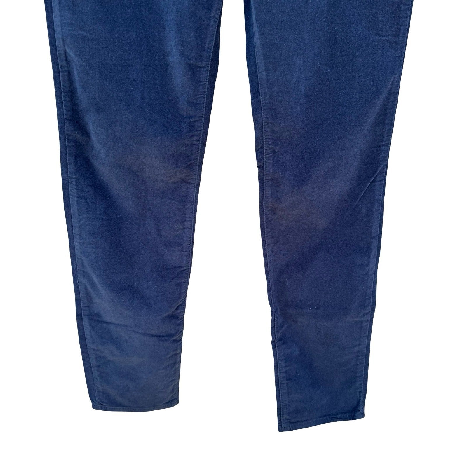 Buffalo David Bitton Mirage Navy Blue Corduroy Stretch Slim Pants Womens 14/34