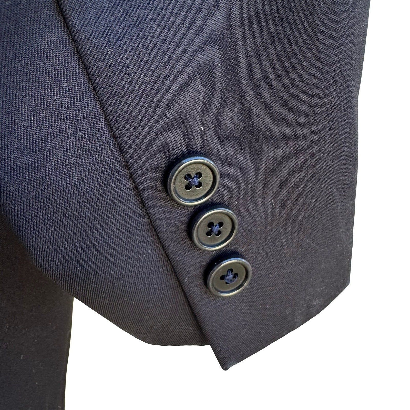 Jos A Bank 100% Wool Professional Formal Executive Blazer Jacket Black Mens 46L