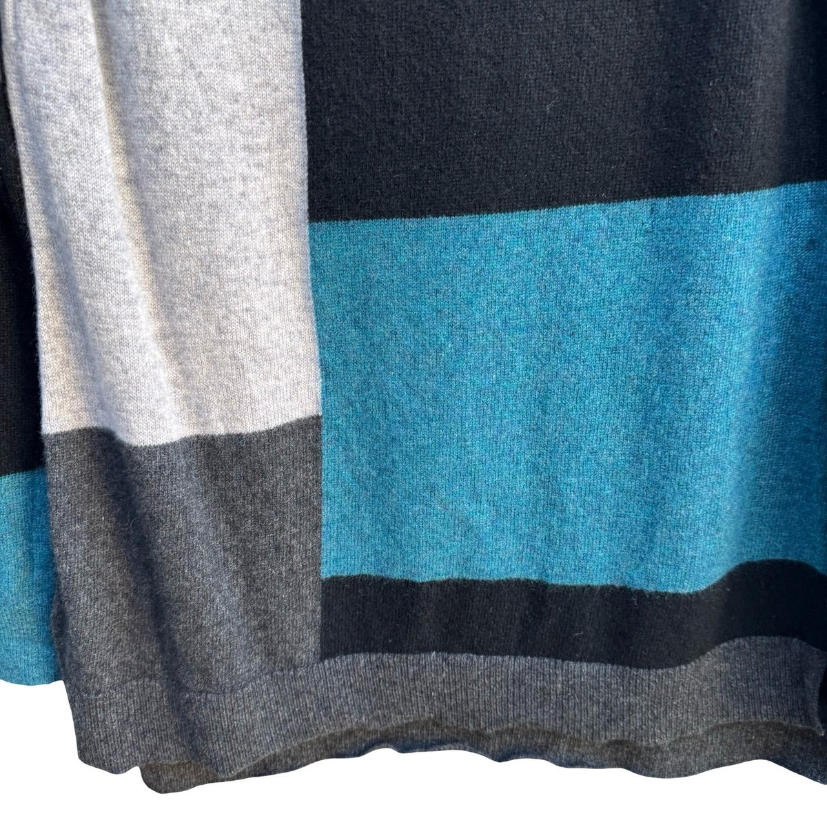 Charter Club Cashmere Quiet Luxury Colorblock Mod Layering Minimalist Sweater M