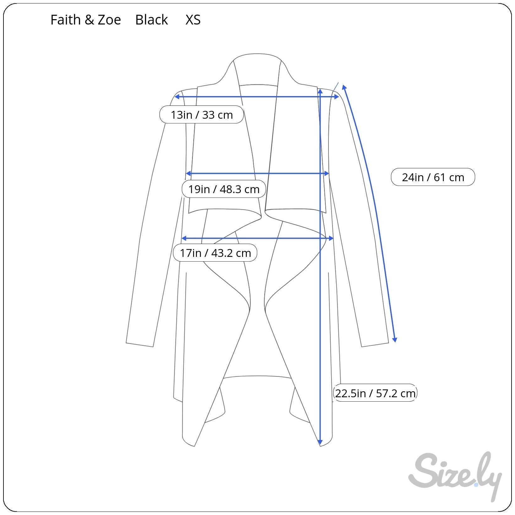 Faith & Zoe Glam Regency Party Black Faux Shearling Open Front Cardigan Jacket XS