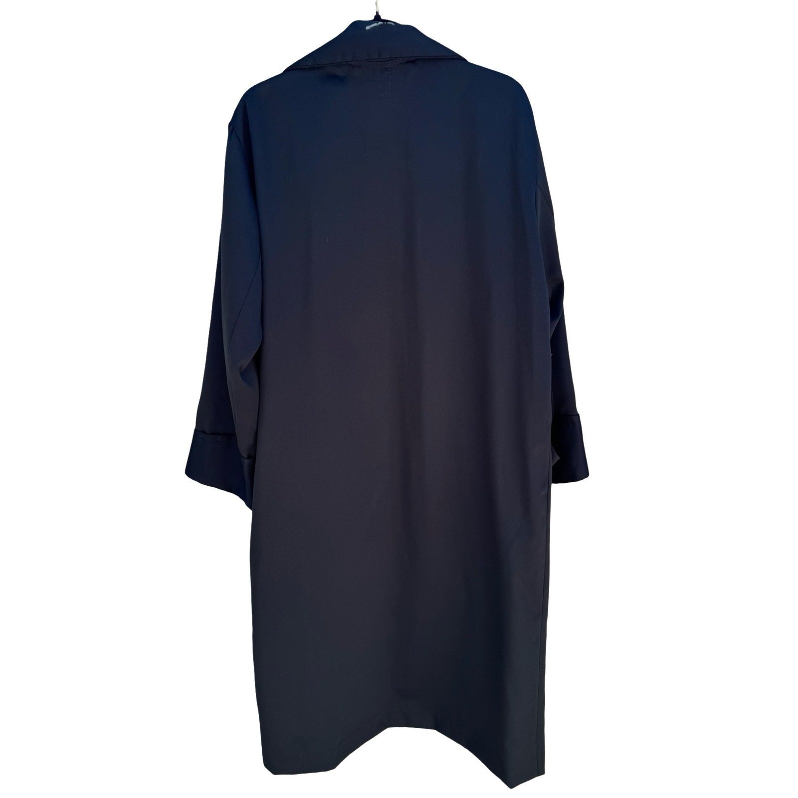 Ah Men Vintage 80s Goth Duster Coat Robe Longline Matrix Avant Guard OS Black
