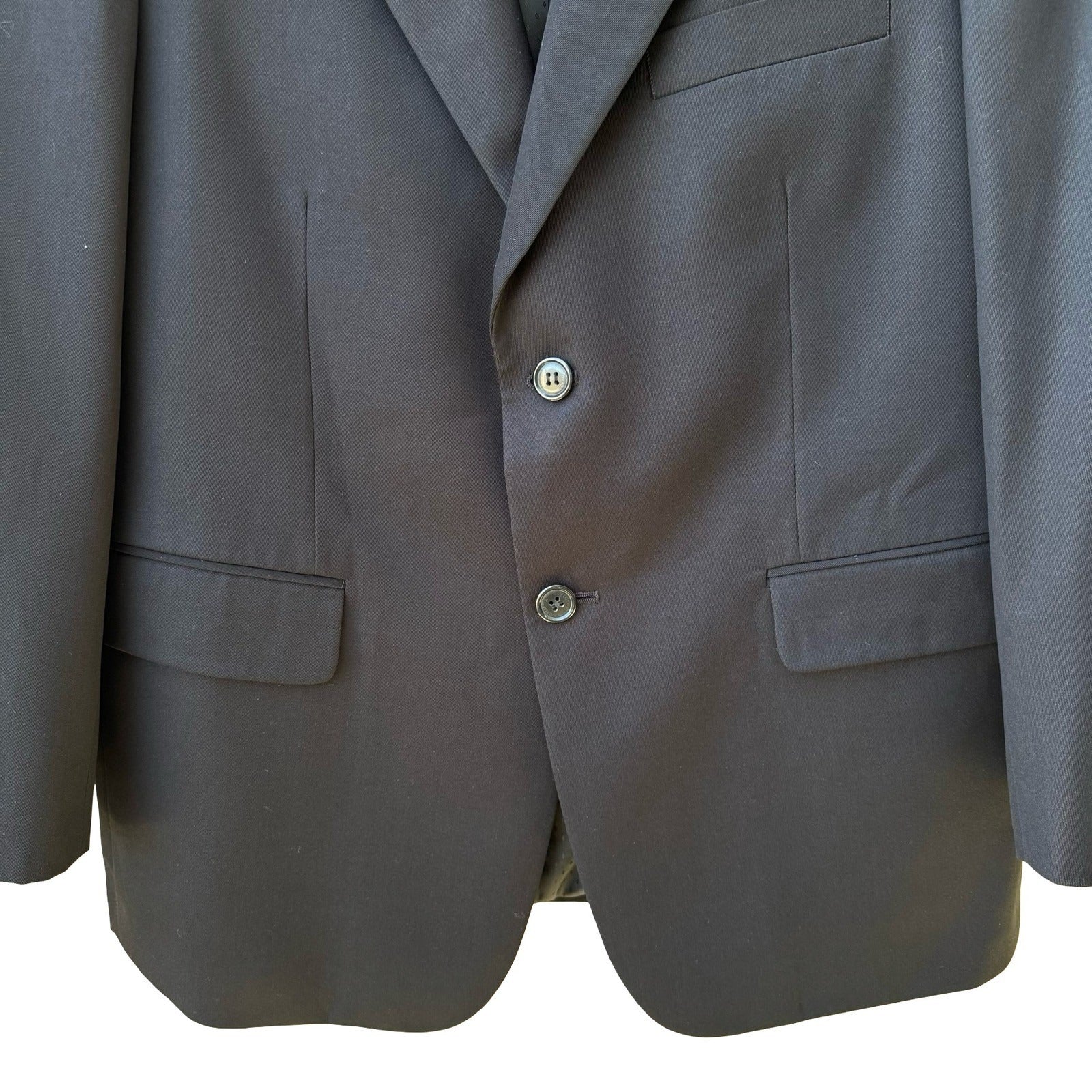 Spinoza Italian Mode Mens Navy Blue Two Button Blazer Jacket Professional Preppy