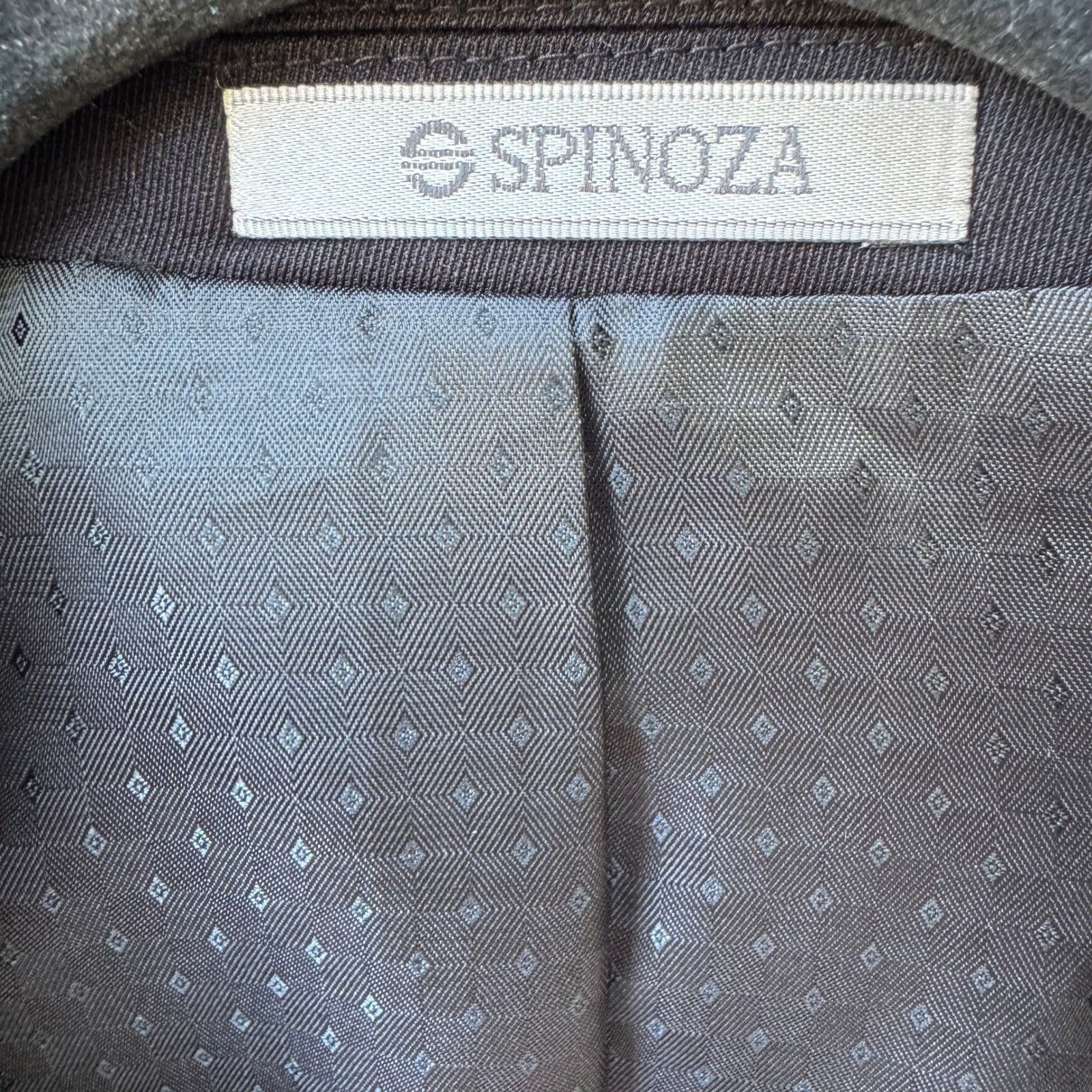 Spinoza Italian Mode Mens Navy Blue Two Button Blazer Jacket Professional Preppy