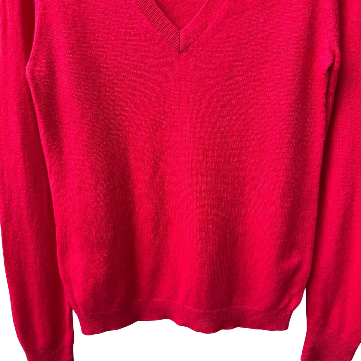 Nordstrom 100% Cashmere Quiet Luxury Old Money Preppy Minimalist Sweater Red M