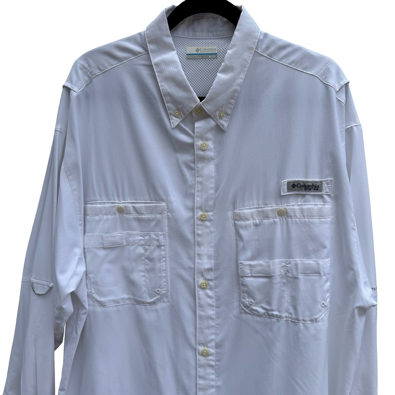 Columbia PFG Tamiami II Mens XL White Fishing Shirt Ventilated Ripstop Gorpcore