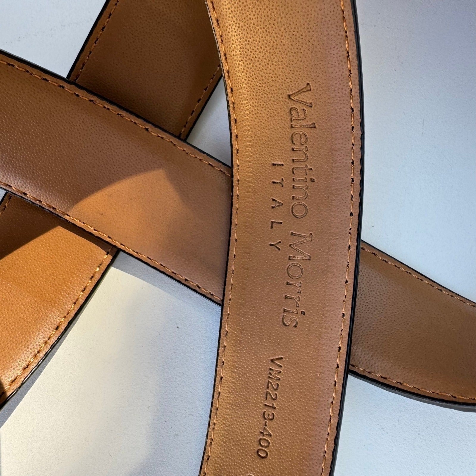 Valentino Morris Mens Black Leather Ratchet Belt Millennium-2000 Top Grain Italy