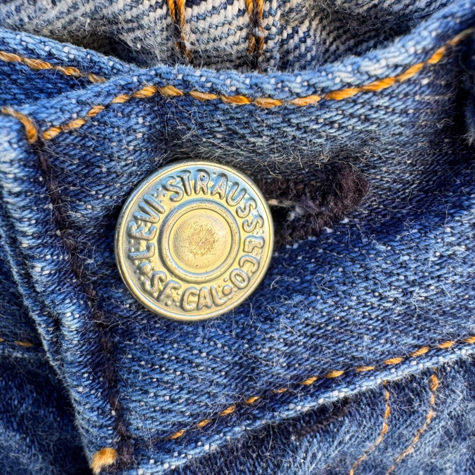 Levis 501 Vintage Made in USA High Waisted Tapered Leg Blue Jeans Dark Wash 5