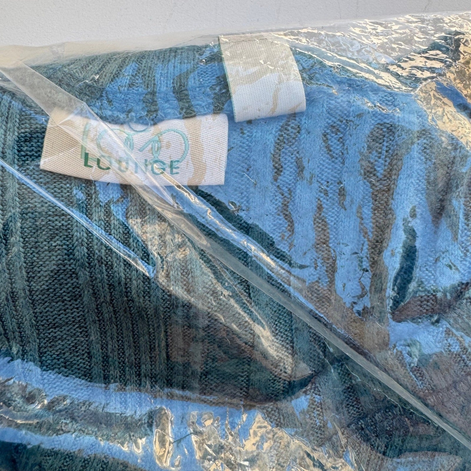 LOGO Lounge Lori Goldstein Teal Ribbed Knit Layering Minimalist Pocket Top M NEW