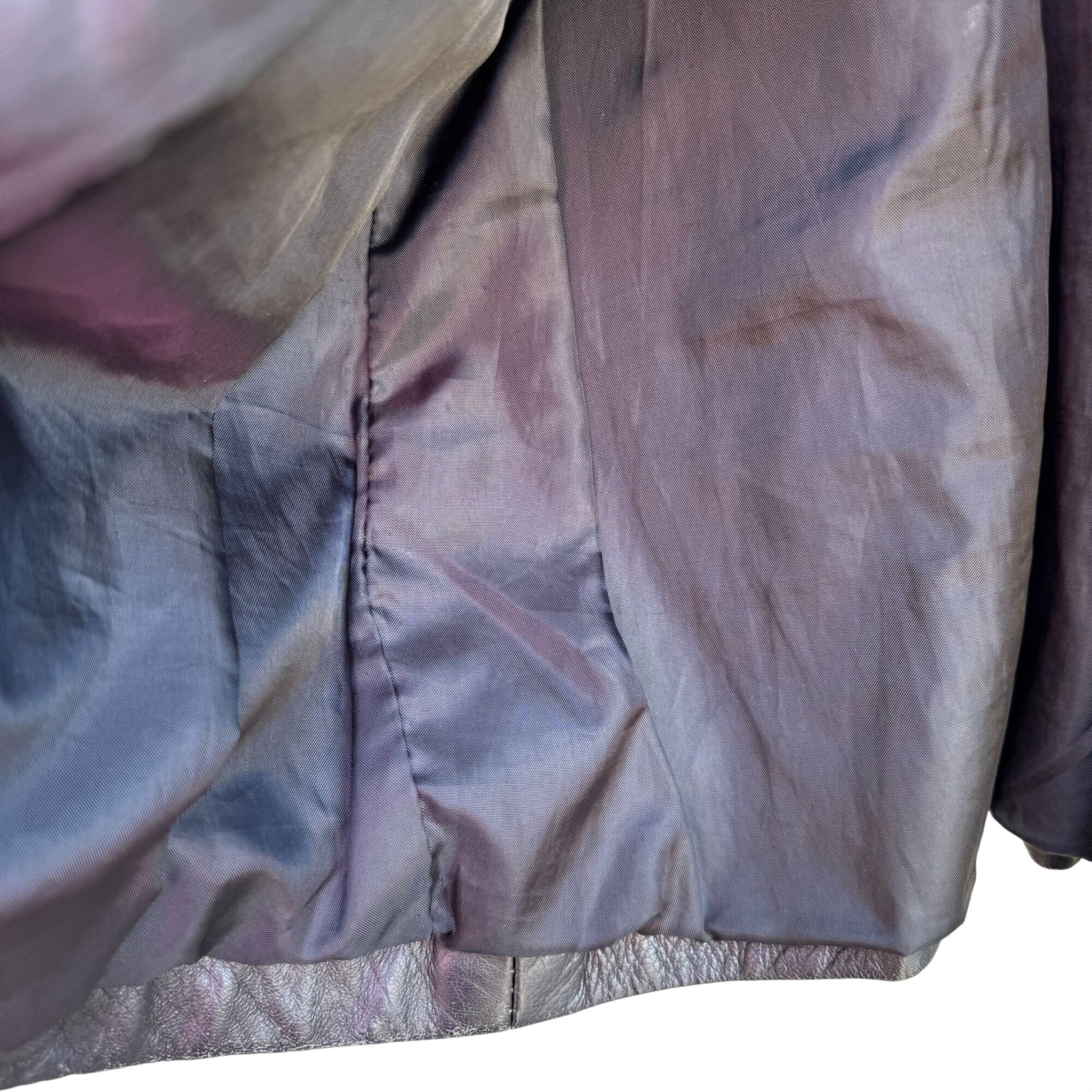 Gianni Versace Vintage Womens Distressed Leather Blazer Jacket Streetwear FLAWS