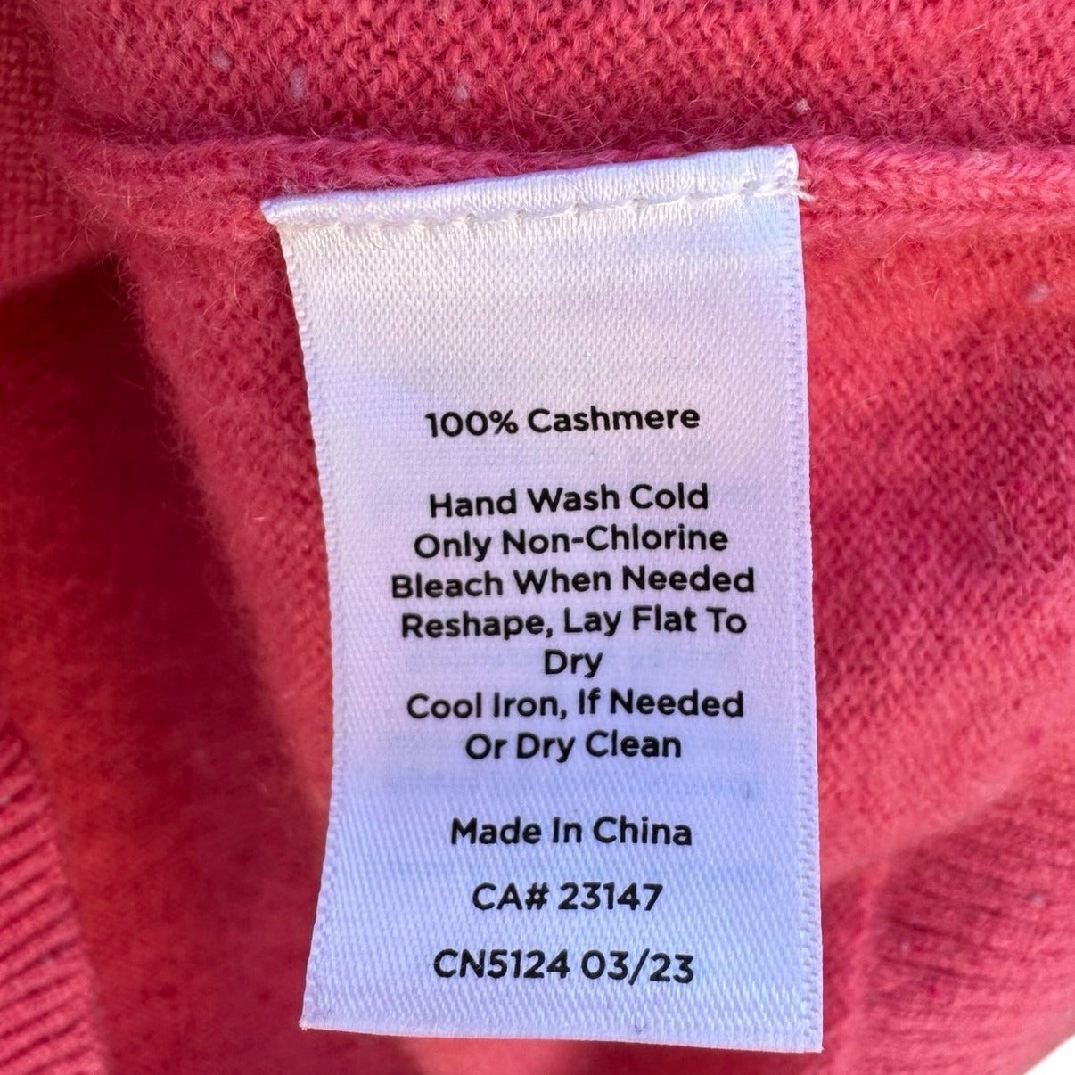 Talbots Pure Cashmere Crewneck Knit Sweater Hot Pink MP Long Sleeve Quiet Luxury