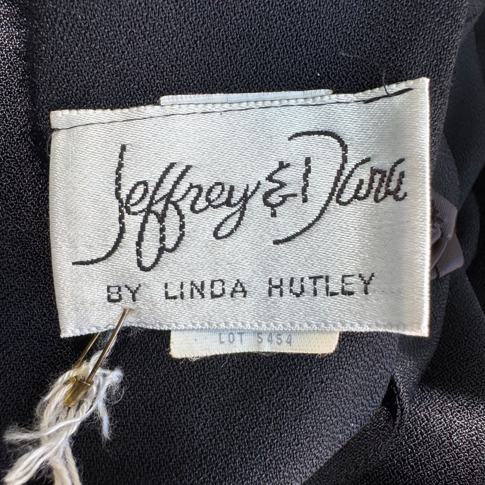 Jeffrey & Dara Vintage Black Rose Button Scoop Neck Wide Leg Jumpsuit New 20