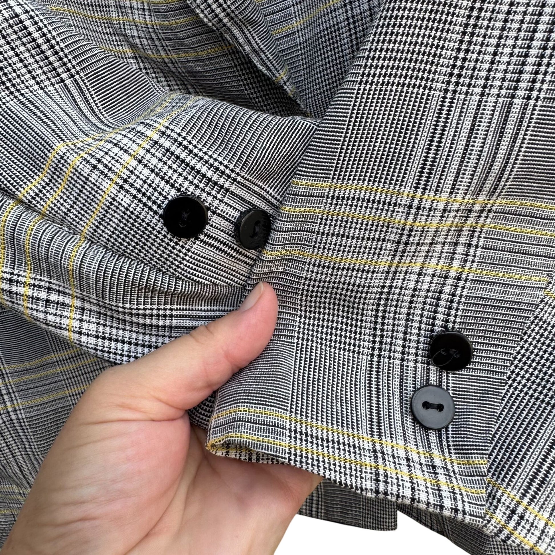 Leslie Fay Vintage 80s Womens Two Button Preppy Plaid Oversized Blazer Jacket 16