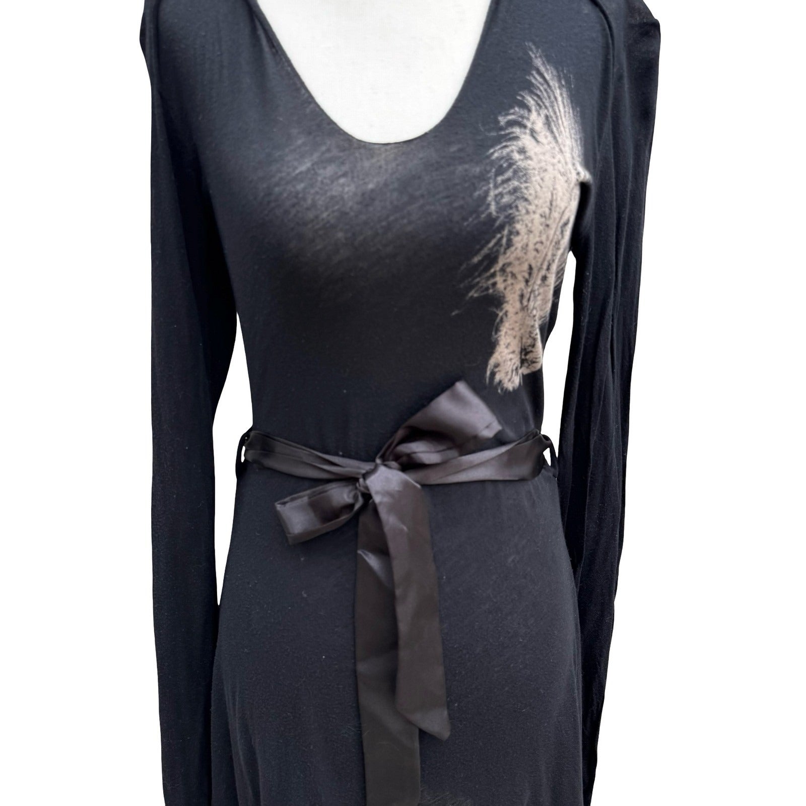 China Doll Y2K Goth Alt Emo Fairy Grunge Hooded Edgy Mini Dress Feather Graphic