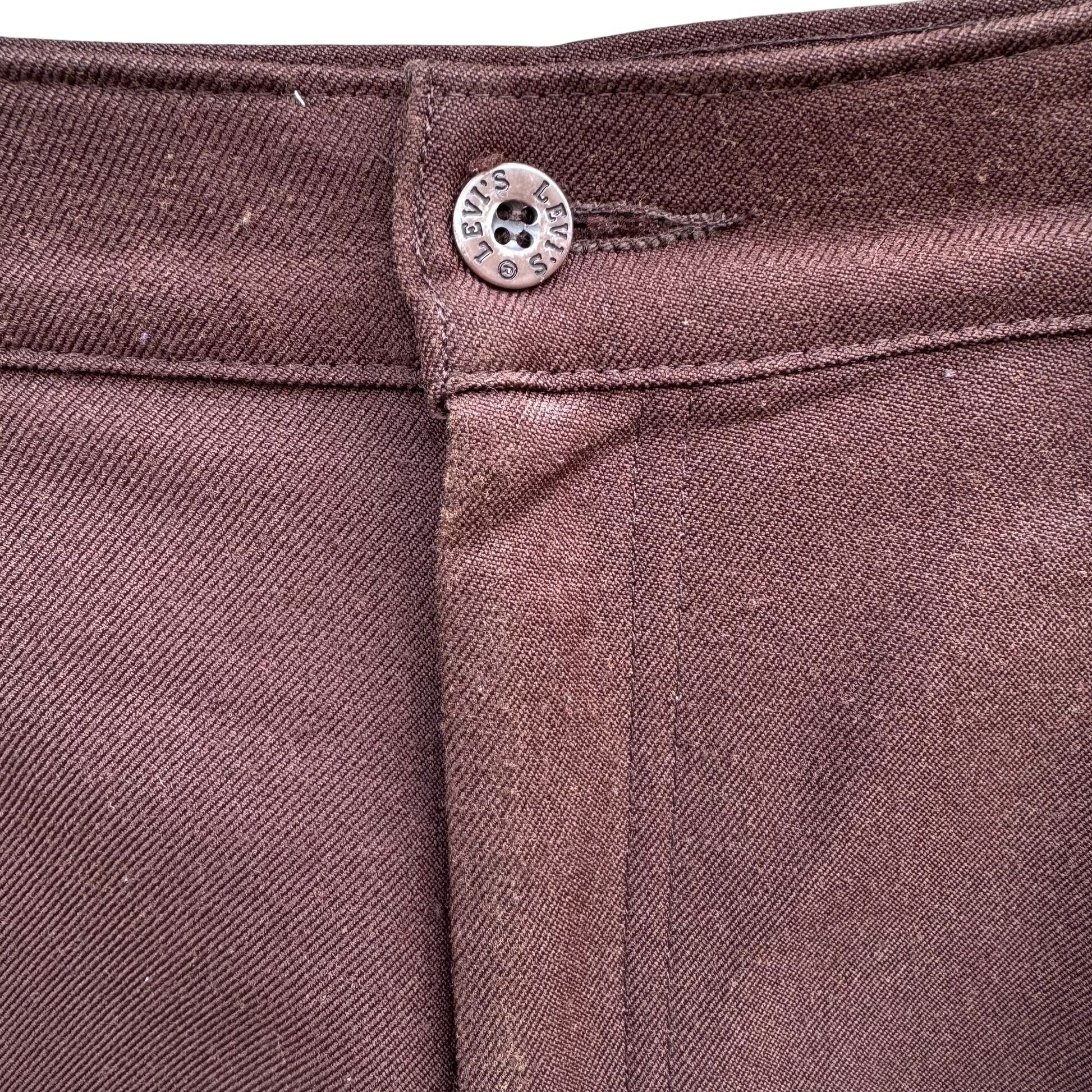 Levi Strauss & Co Vintage 70s 80s Womens Brown High-Waisted Straight-Leg Pants