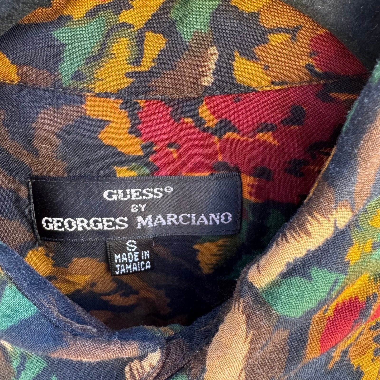 Guess Georges Marciano Vintage 90s Mens Small Floral Button Up Shirt IW77398