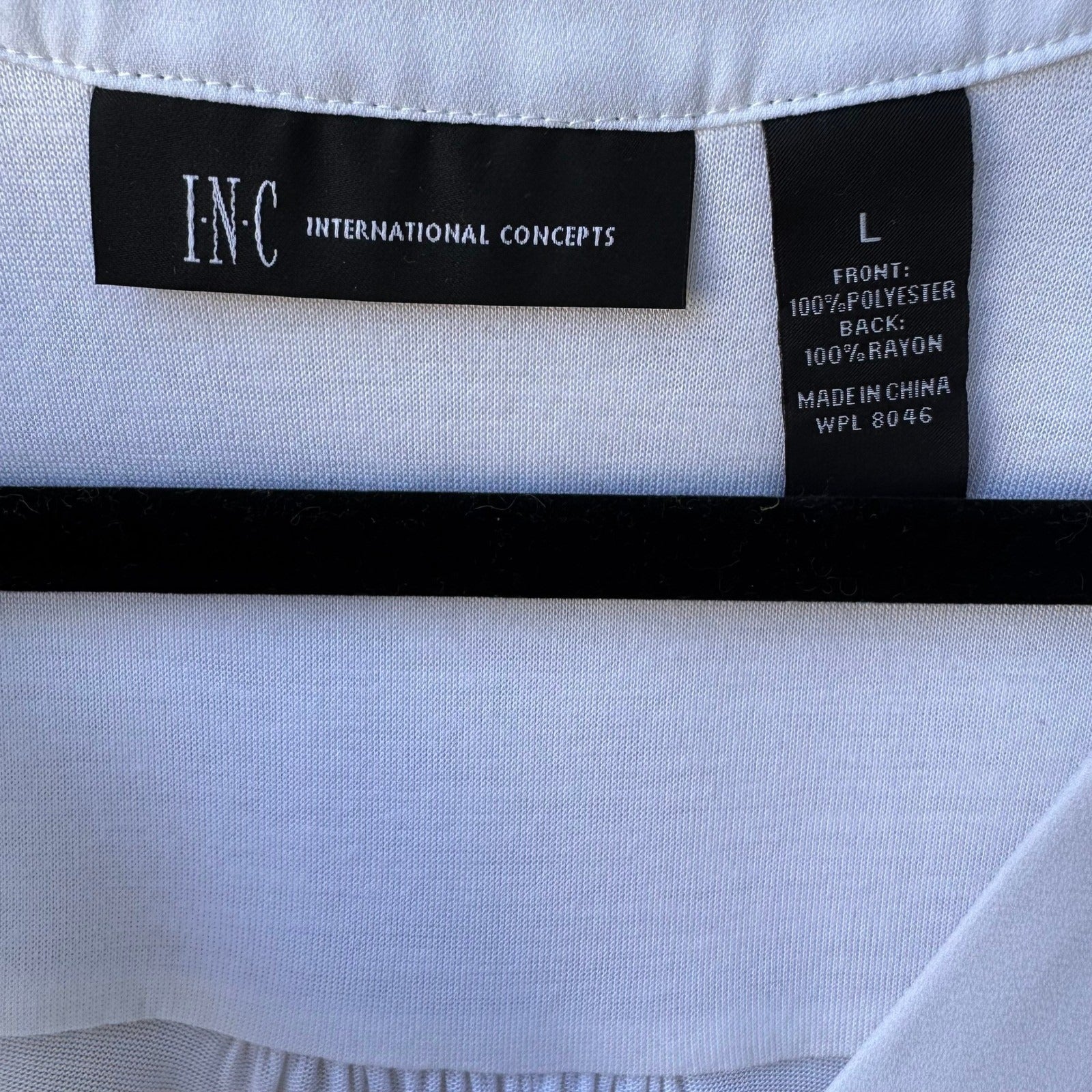 INC Minimalist Coastal Clean Girl Layering Neo Romance Airy Blouse White L NEW