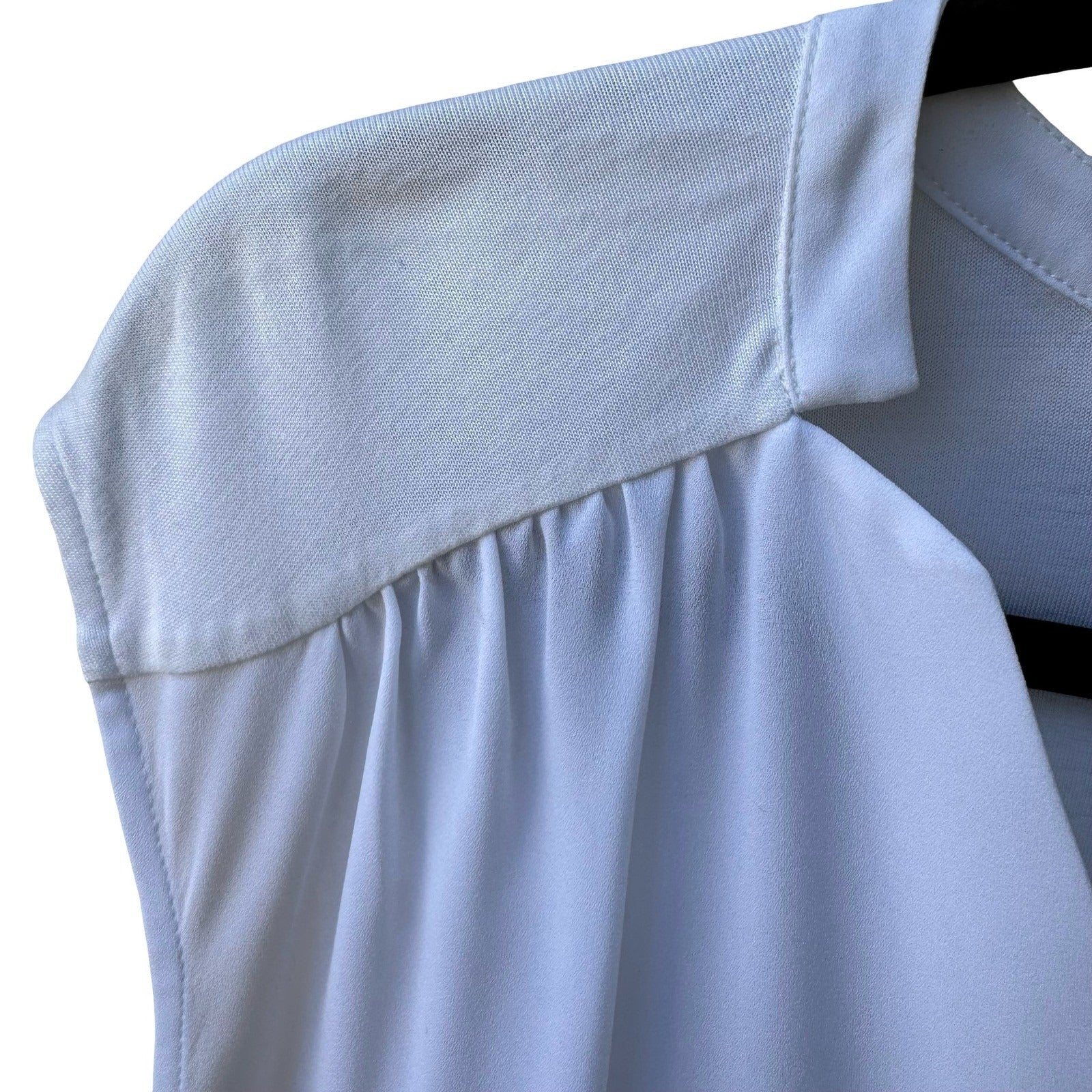 INC Minimalist Coastal Clean Girl Layering Neo Romance Airy Blouse White L NEW
