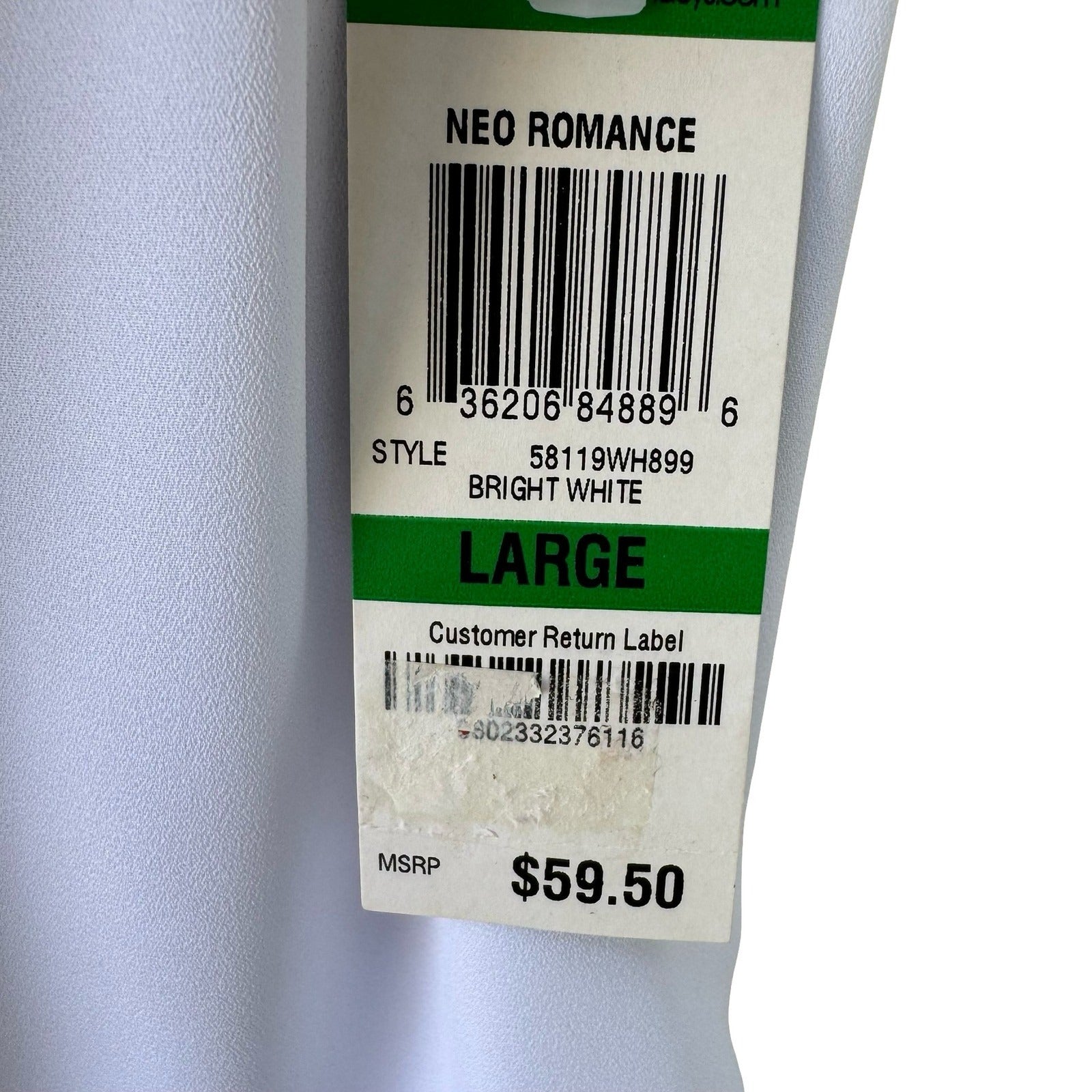 INC Minimalist Coastal Clean Girl Layering Neo Romance Airy Blouse White L NEW