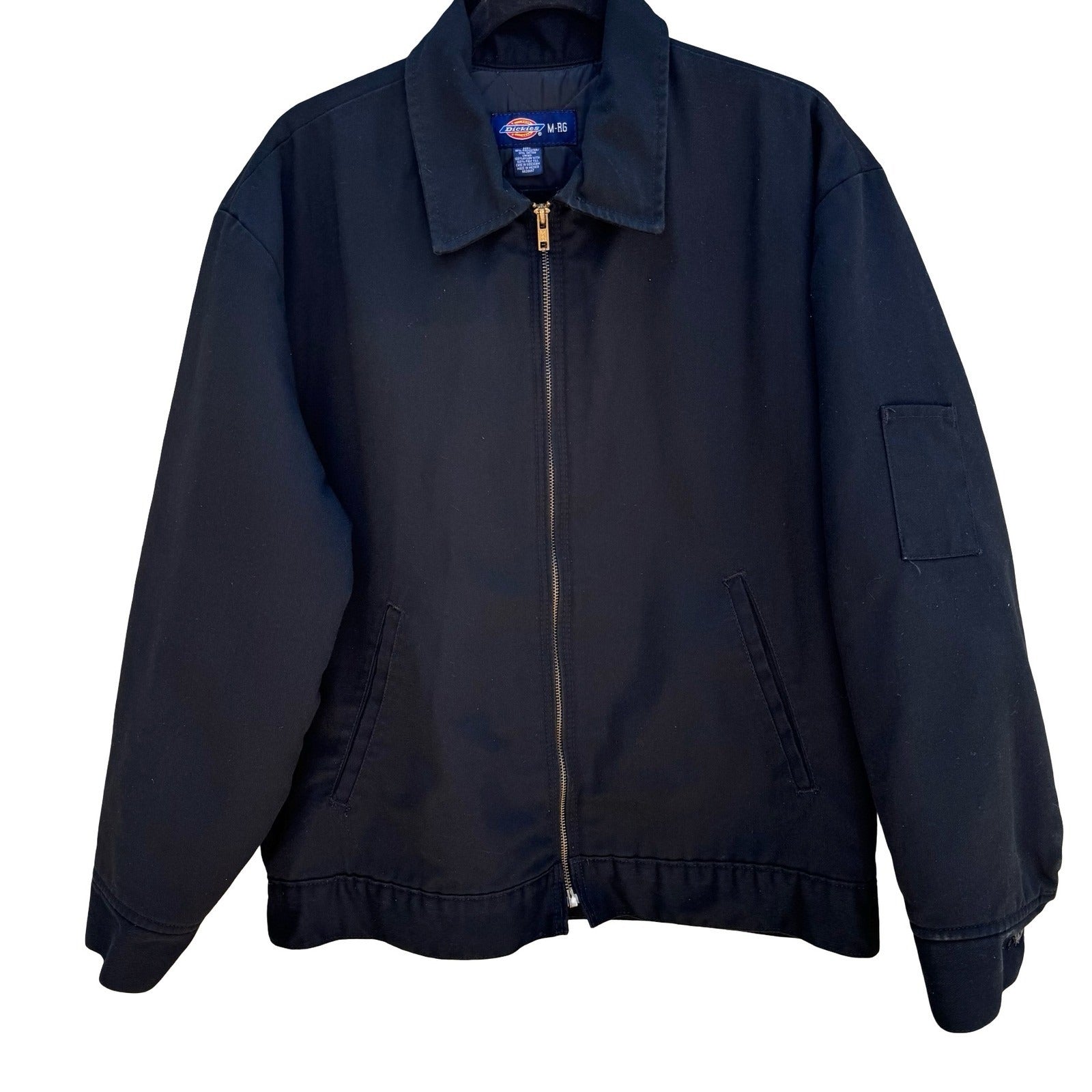 Dickies Eisenhower Insulated Work Jacket Black Mens M Full Zip TJ15 Chore Gorp